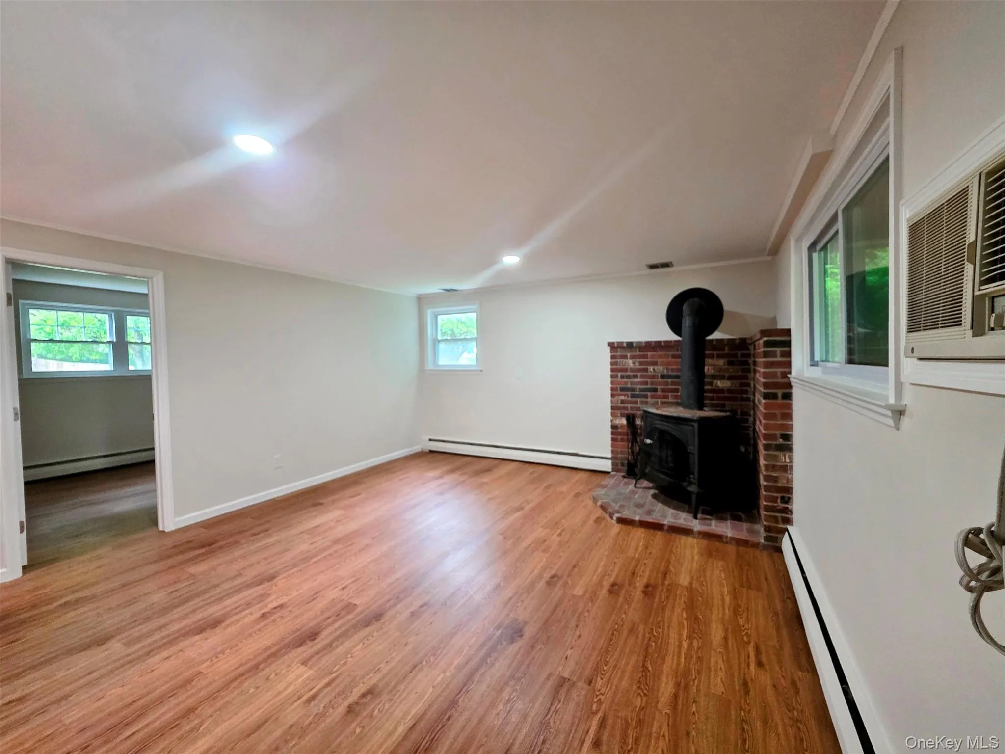 Brand new sheetrock walls, luxury vinyl flooring and recessed lites. Brand new sheetrock walls, luxury vinyl flooring and recessed lites.