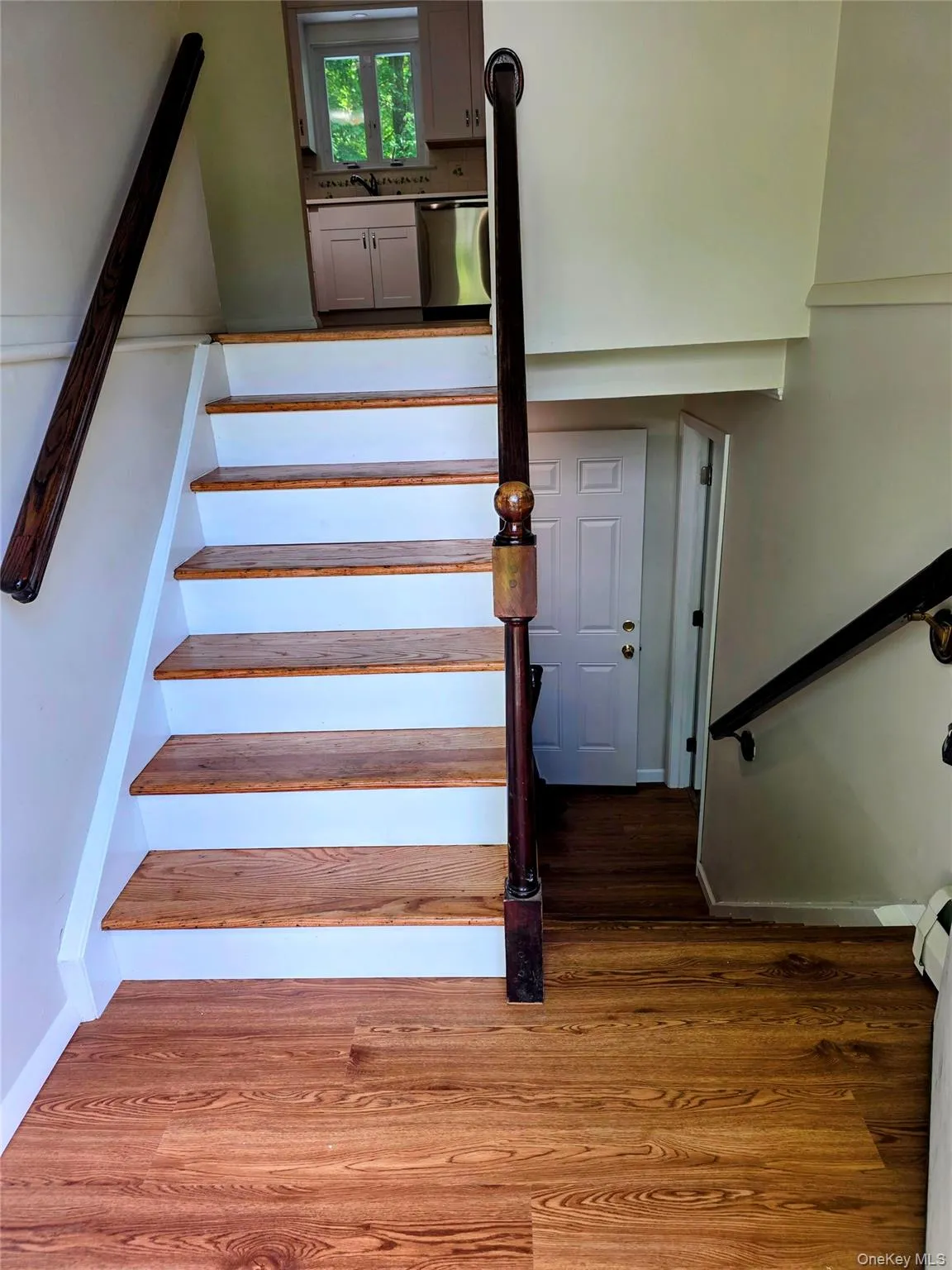 Beautiful front door entry foyer. Oak treads Beautiful front door entry foyer. Oak treads