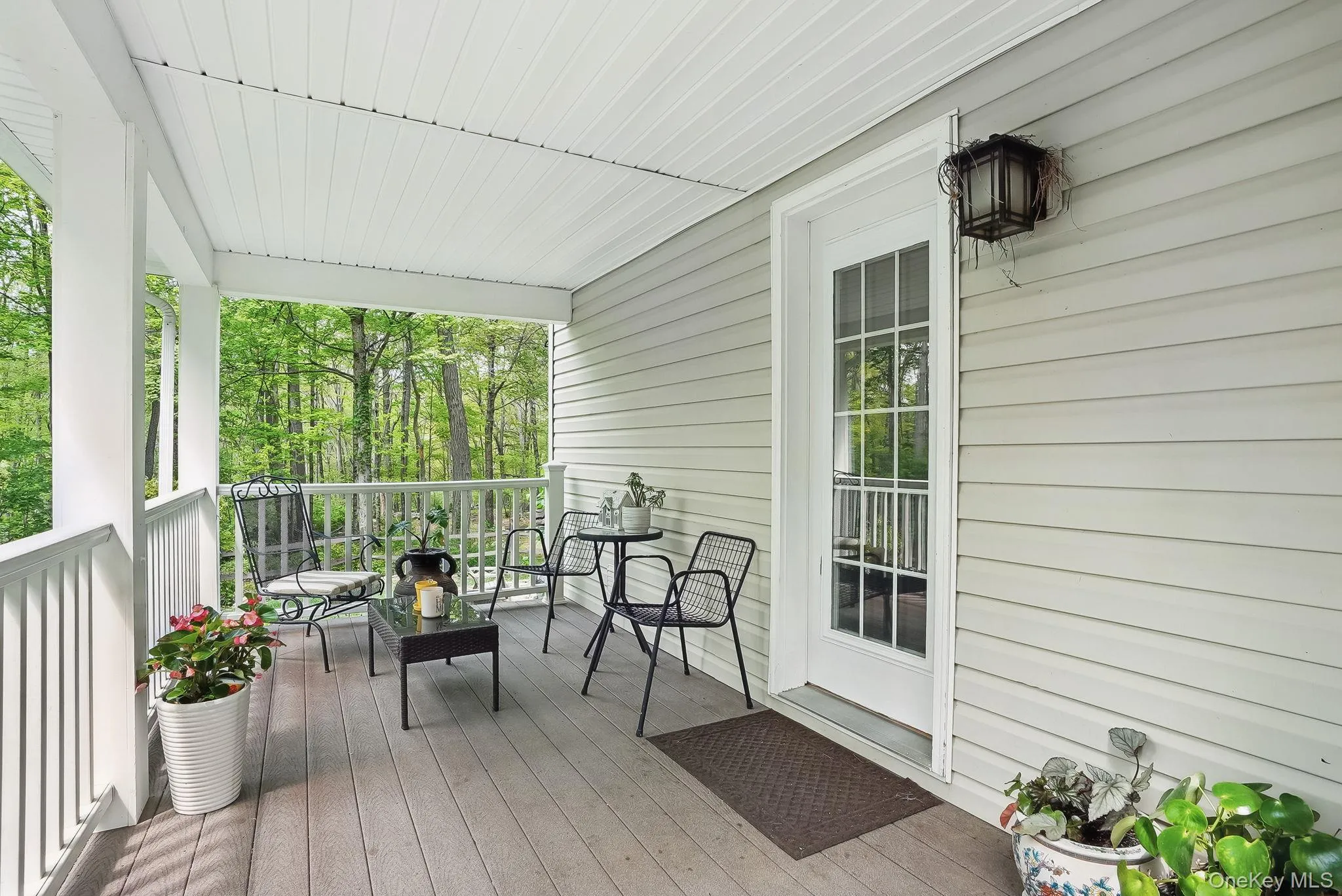 Wooden terrace with covered porch Wooden terrace with covered porch
