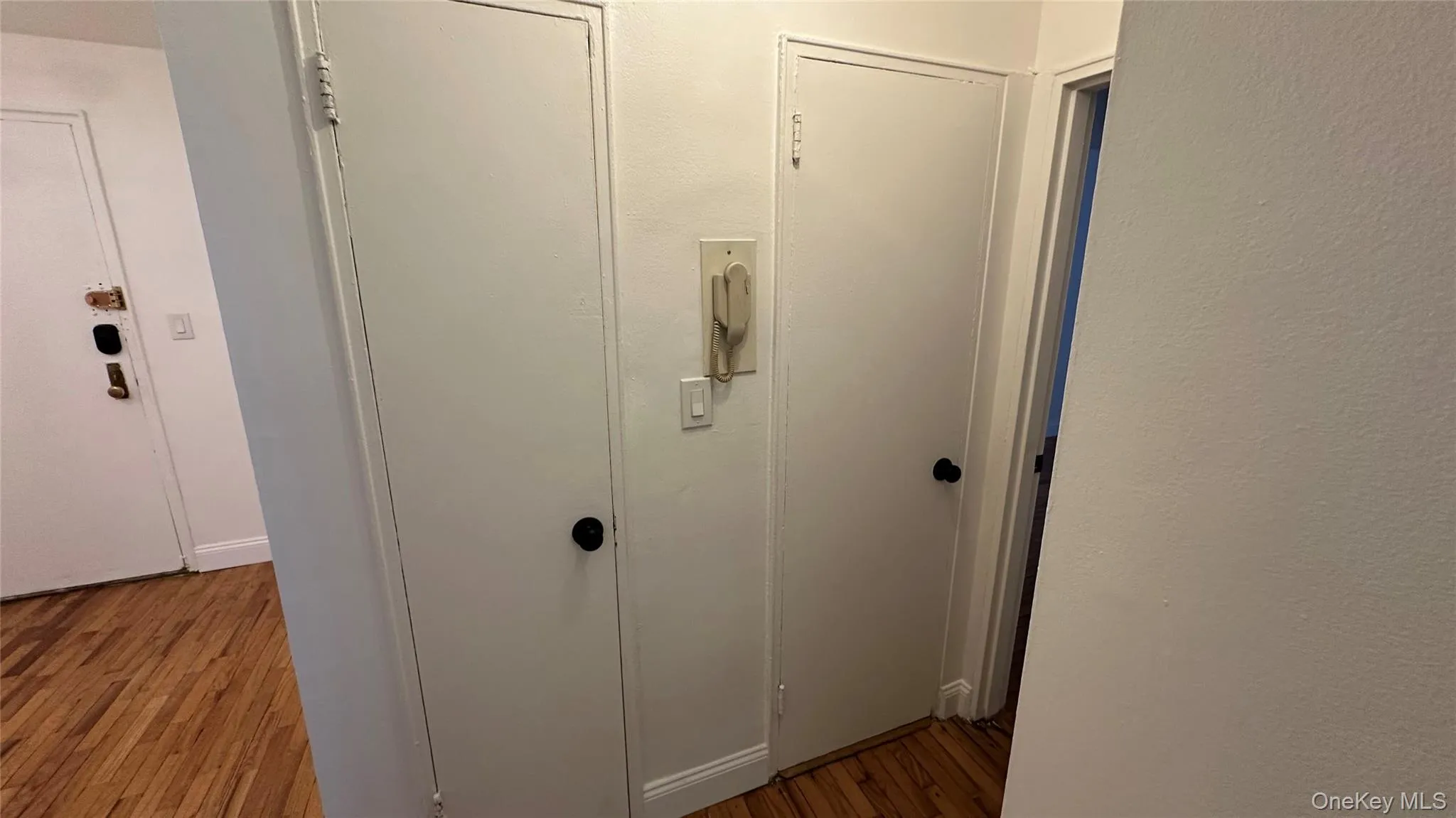 Hall between kitchen bathroom and Primary Bedroom with two closets Hall between kitchen bathroom and Primary Bedroom with two closets