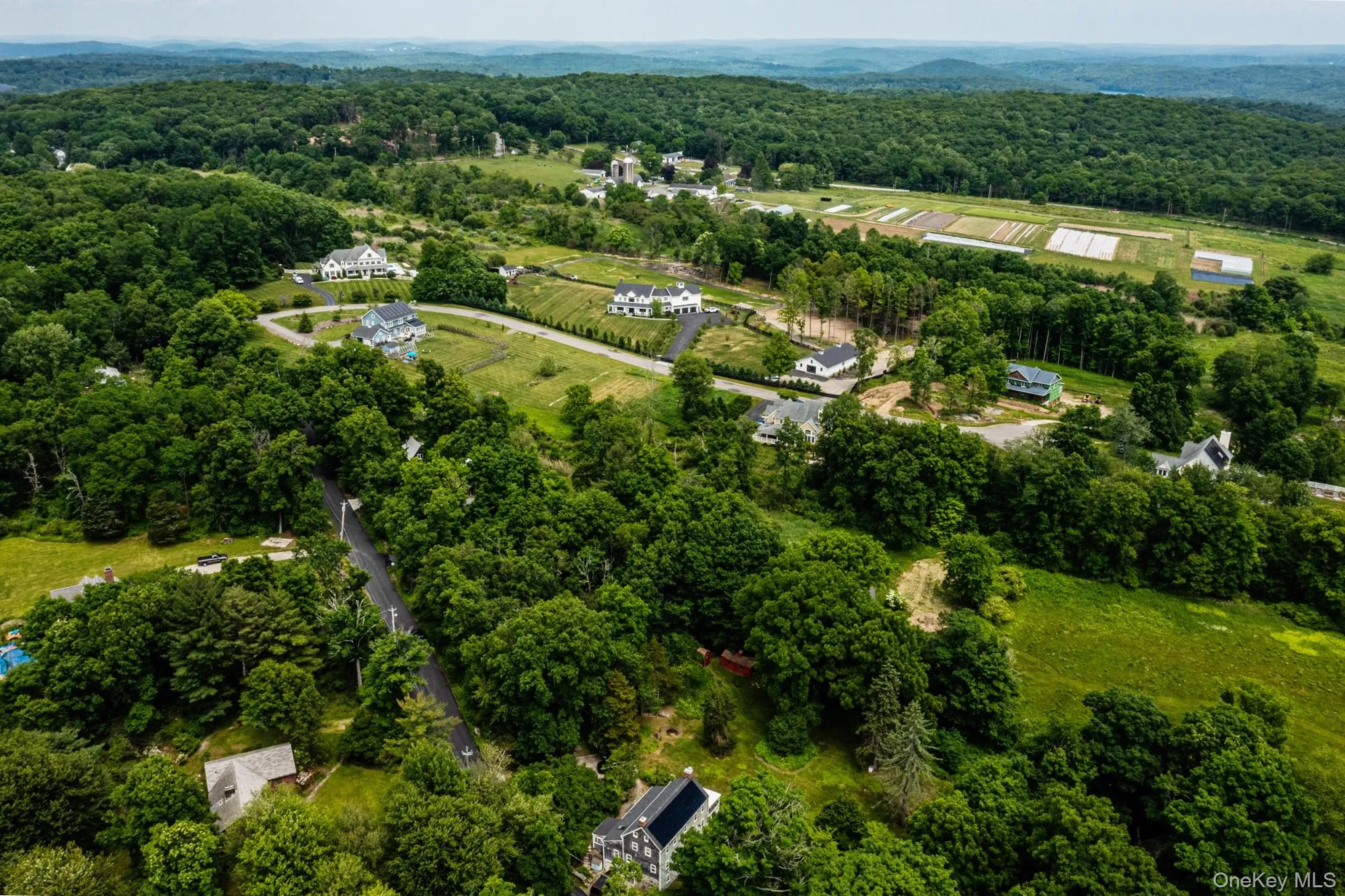 Aerial shot showing Hilltop Hanover Farm just down the street for awesome hiking and programs. Aerial shot showing Hilltop Hanover Farm just down the street for awesome hiking and programs.