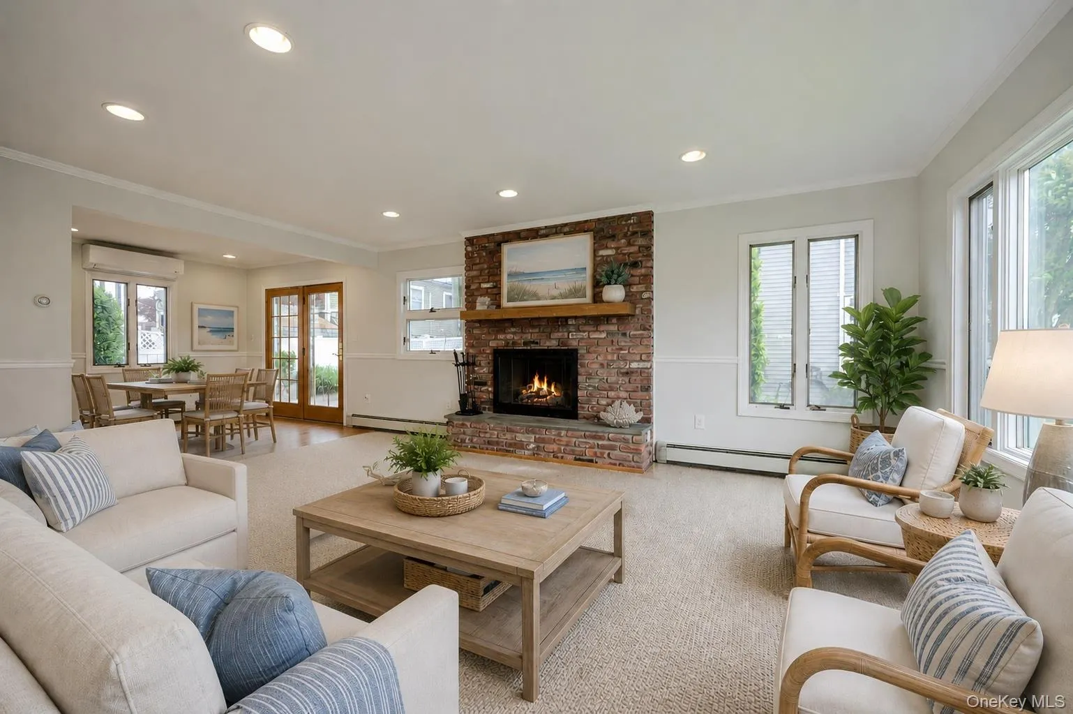 Virtually Staged Living & Dining Room Virtually Staged Living & Dining Room
