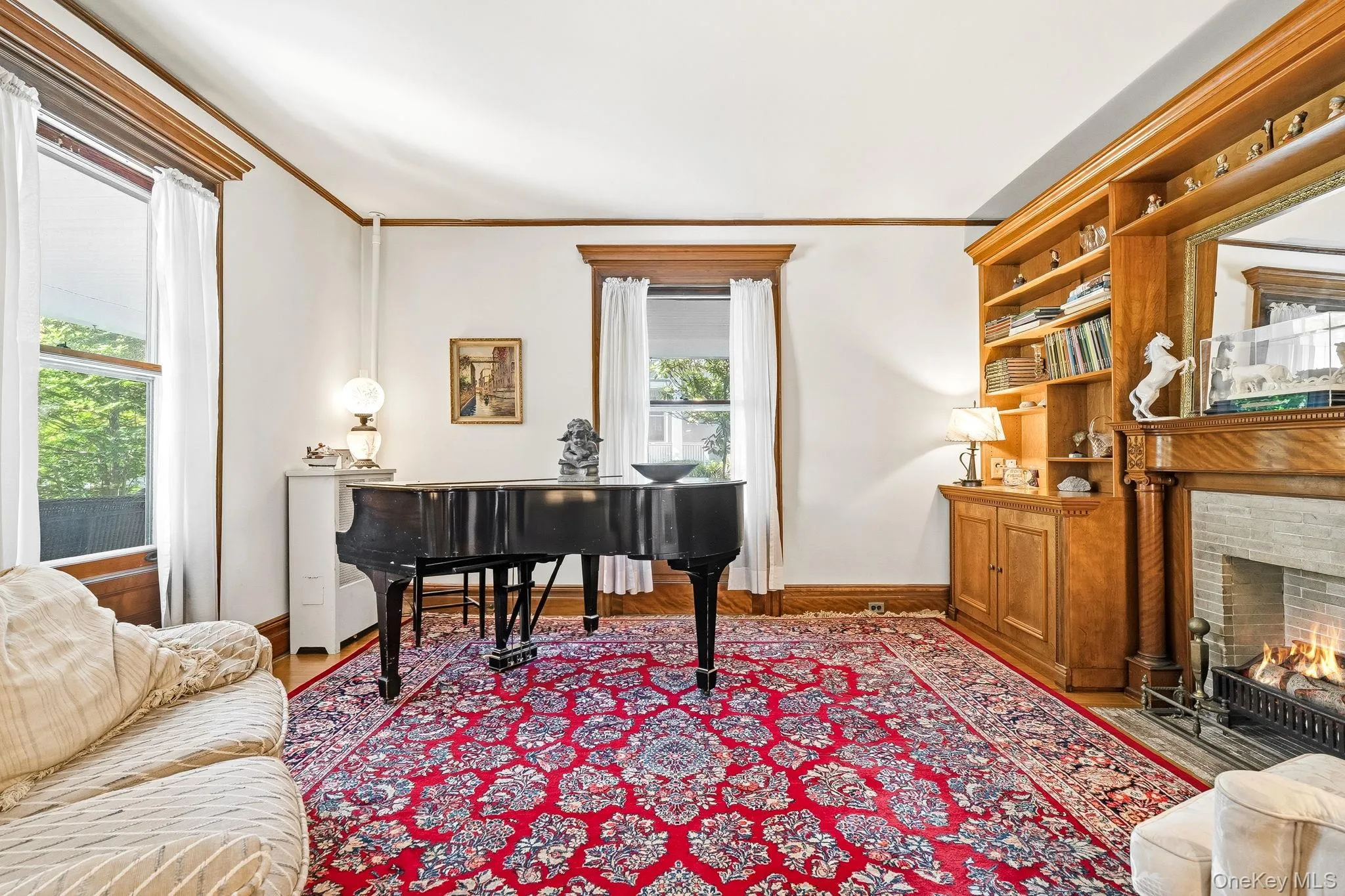 The perfect setting for quiet evenings, conversation, or a favorite novel. The fireplace is decorative only. The perfect setting for quiet evenings, conversation, or a favorite novel. The fireplace is decorative only.