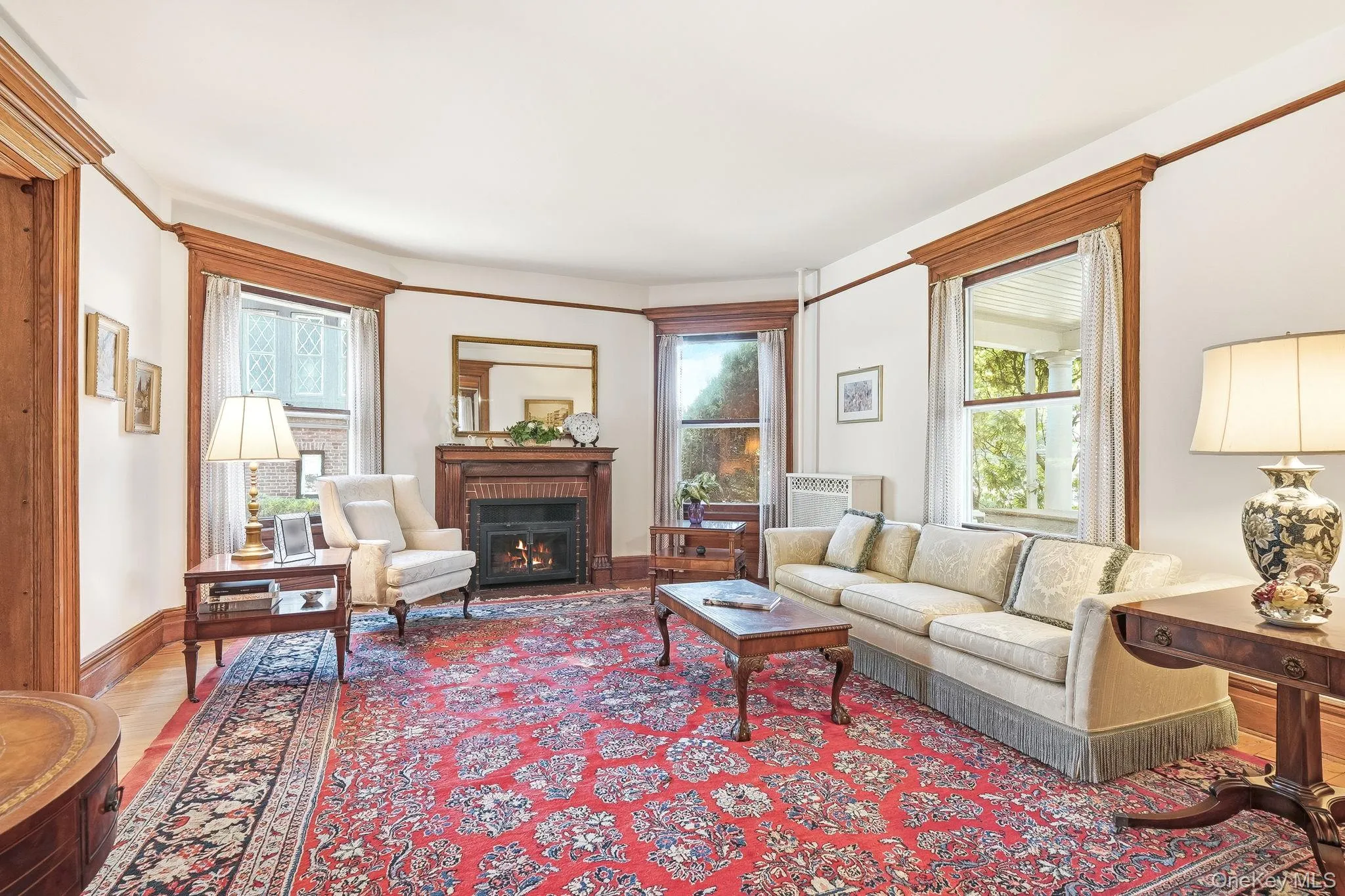 Original wood details and timeless elegance define this gathering space. Original wood details and timeless elegance define this gathering space.
