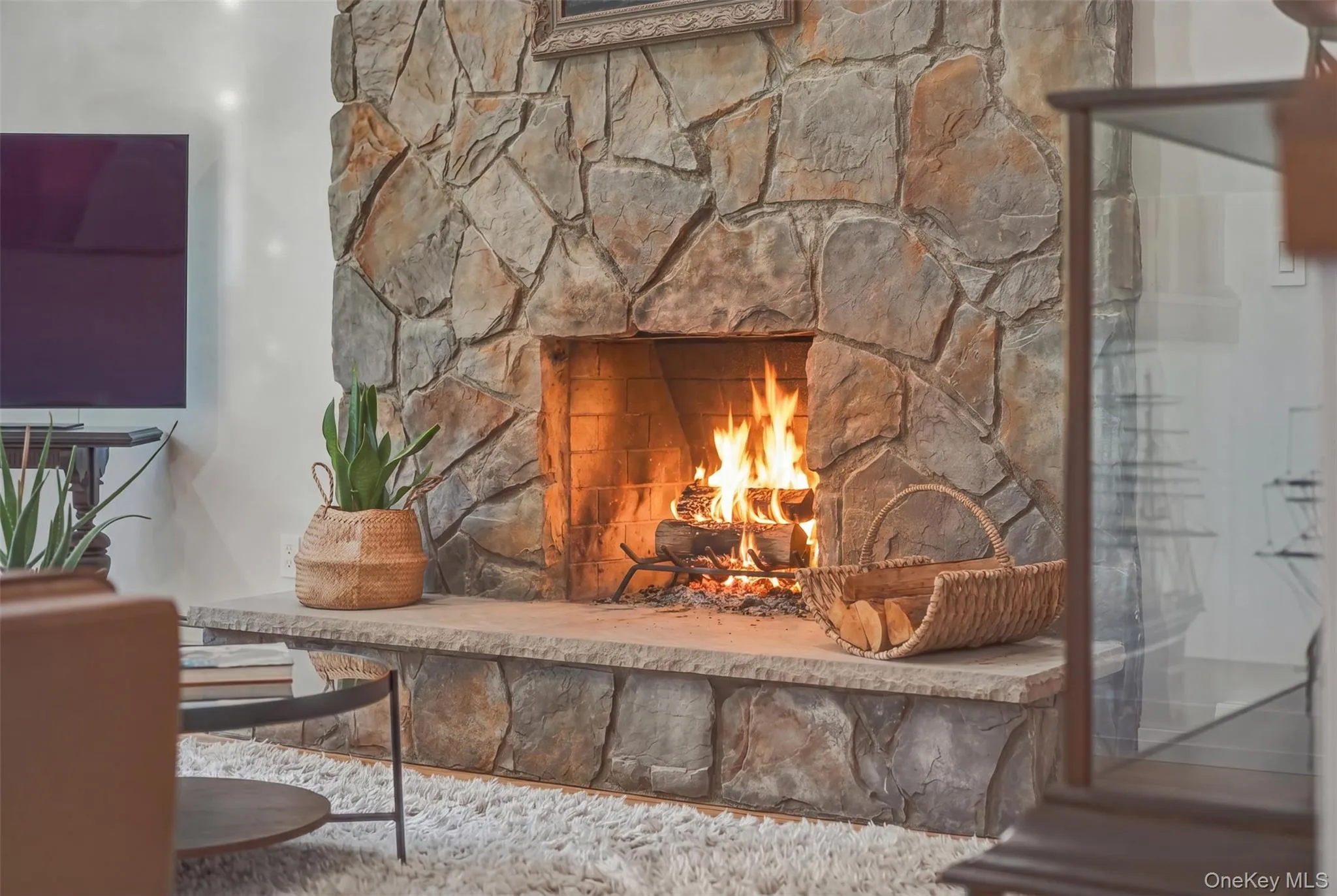 Woodburning Fireplace. Woodburning Fireplace.