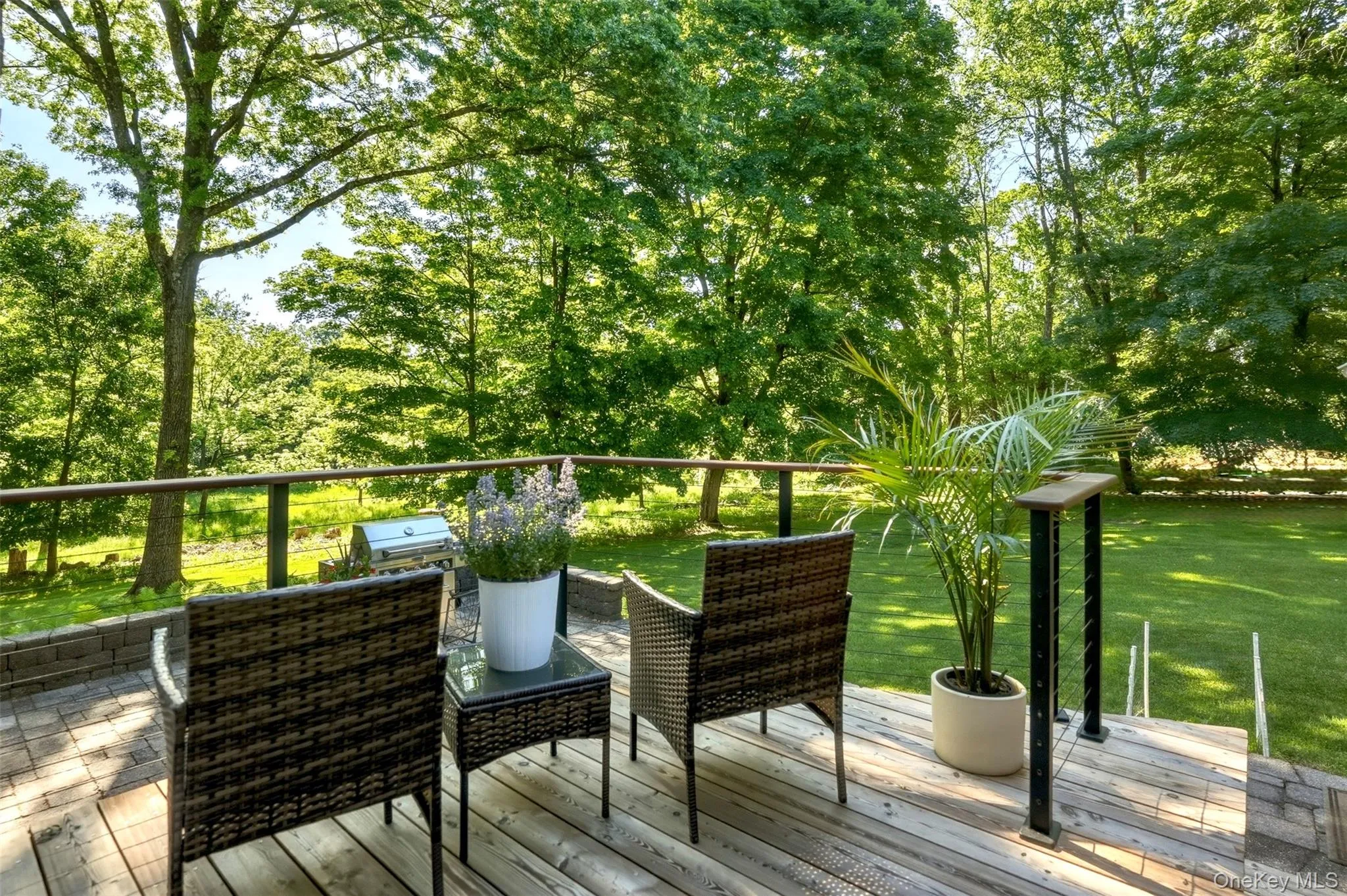 Deck outside of kitchen door. Deck outside of kitchen door.