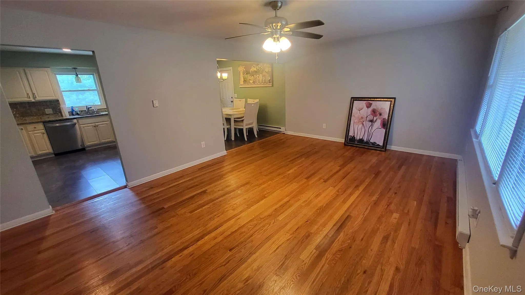 Living room with ceiling fan Living room with ceiling fan