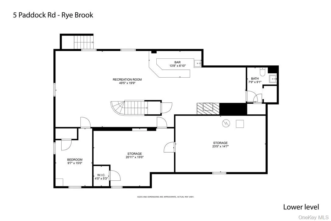 Basement/Lower level with wet bar, pool table, plenty of storage, stairs up to yard Basement/Lower level with wet bar, pool table, plenty of storage, stairs up to yard