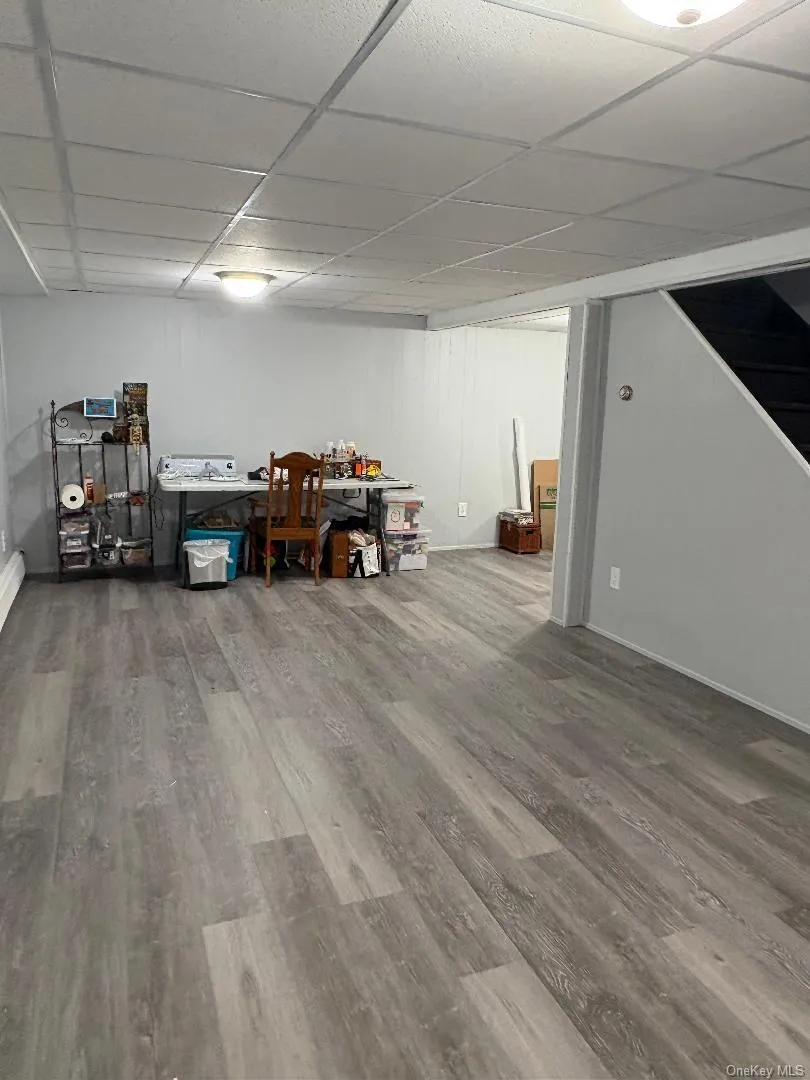 Newly finished basement with storage Newly finished basement with storage