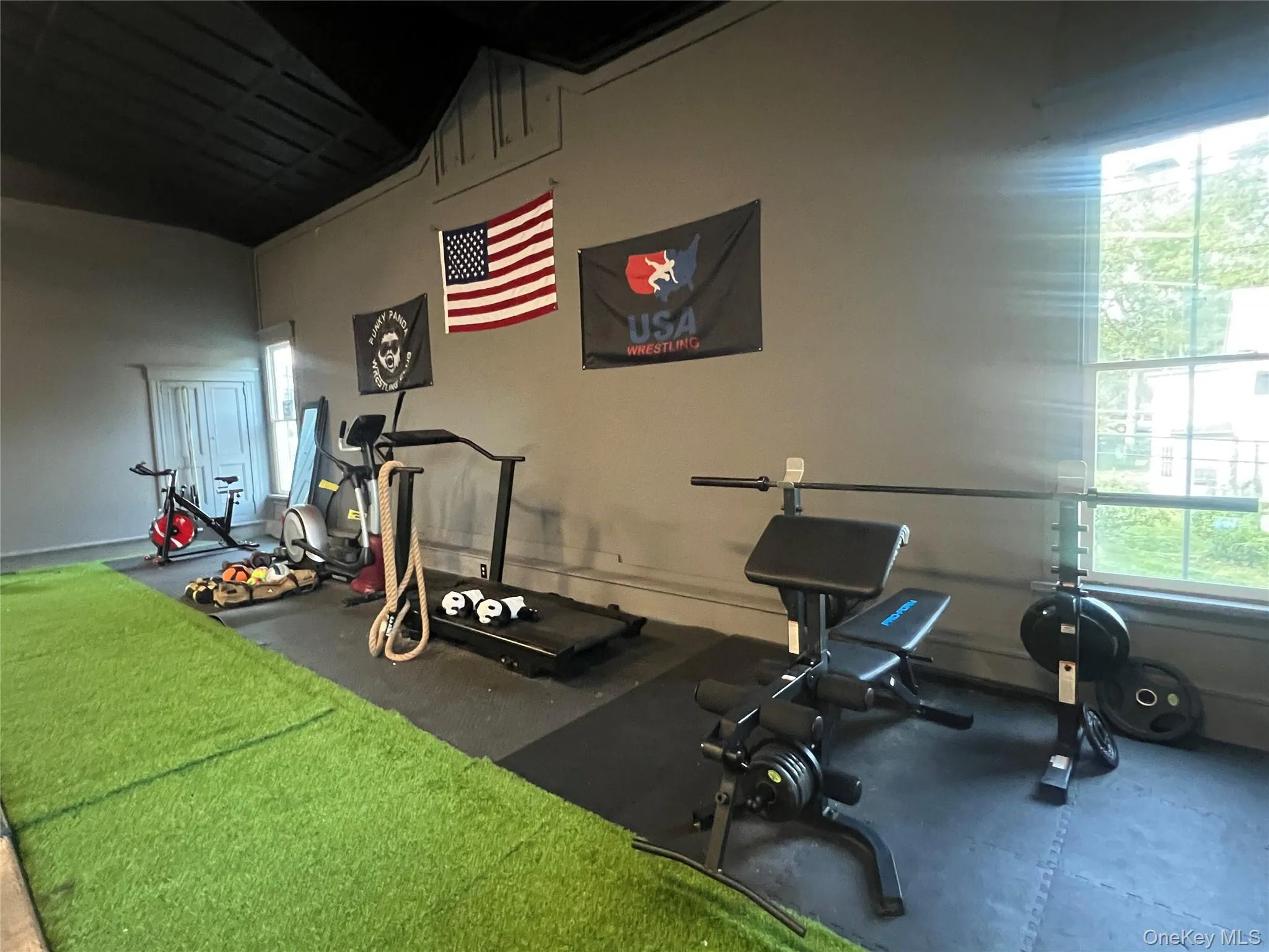 Exercise room featuring plenty of natural light Exercise room featuring plenty of natural light