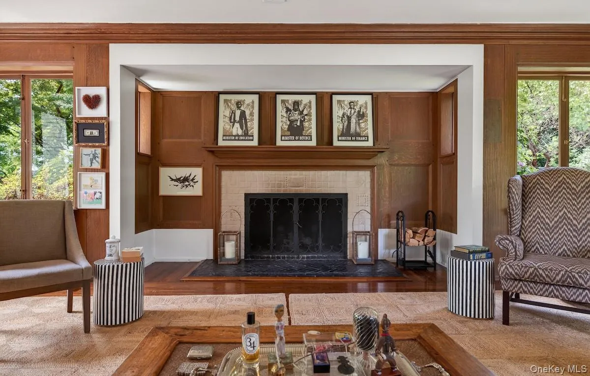 Living room with mantled wood-burning fireplace(one of 4!) Living room with mantled wood-burning fireplace(one of 4!)