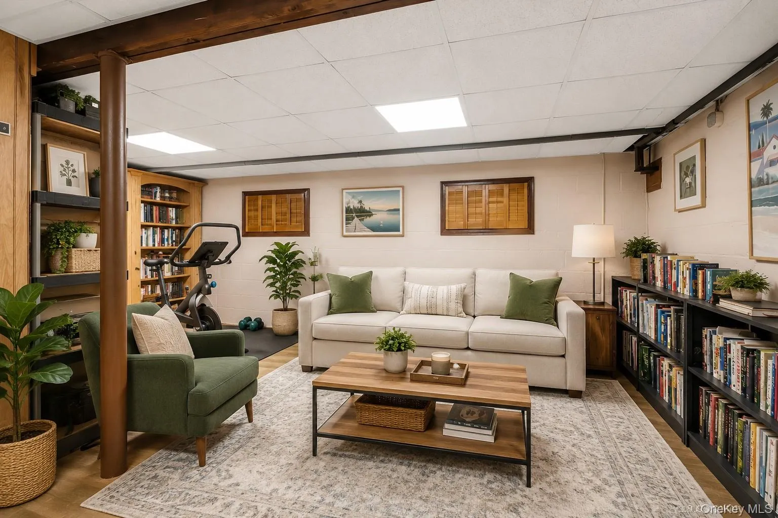 Basement virtually staged Basement virtually staged