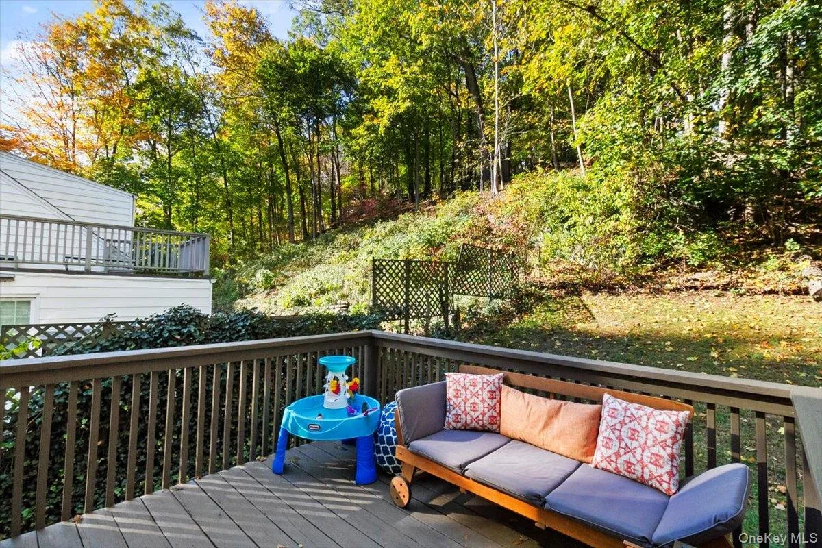 A sweet deck off of the kitchen is the perfect place to play or enjoy a quiet morning coffee. A sweet deck off of the kitchen is the perfect place to play or enjoy a quiet morning coffee.