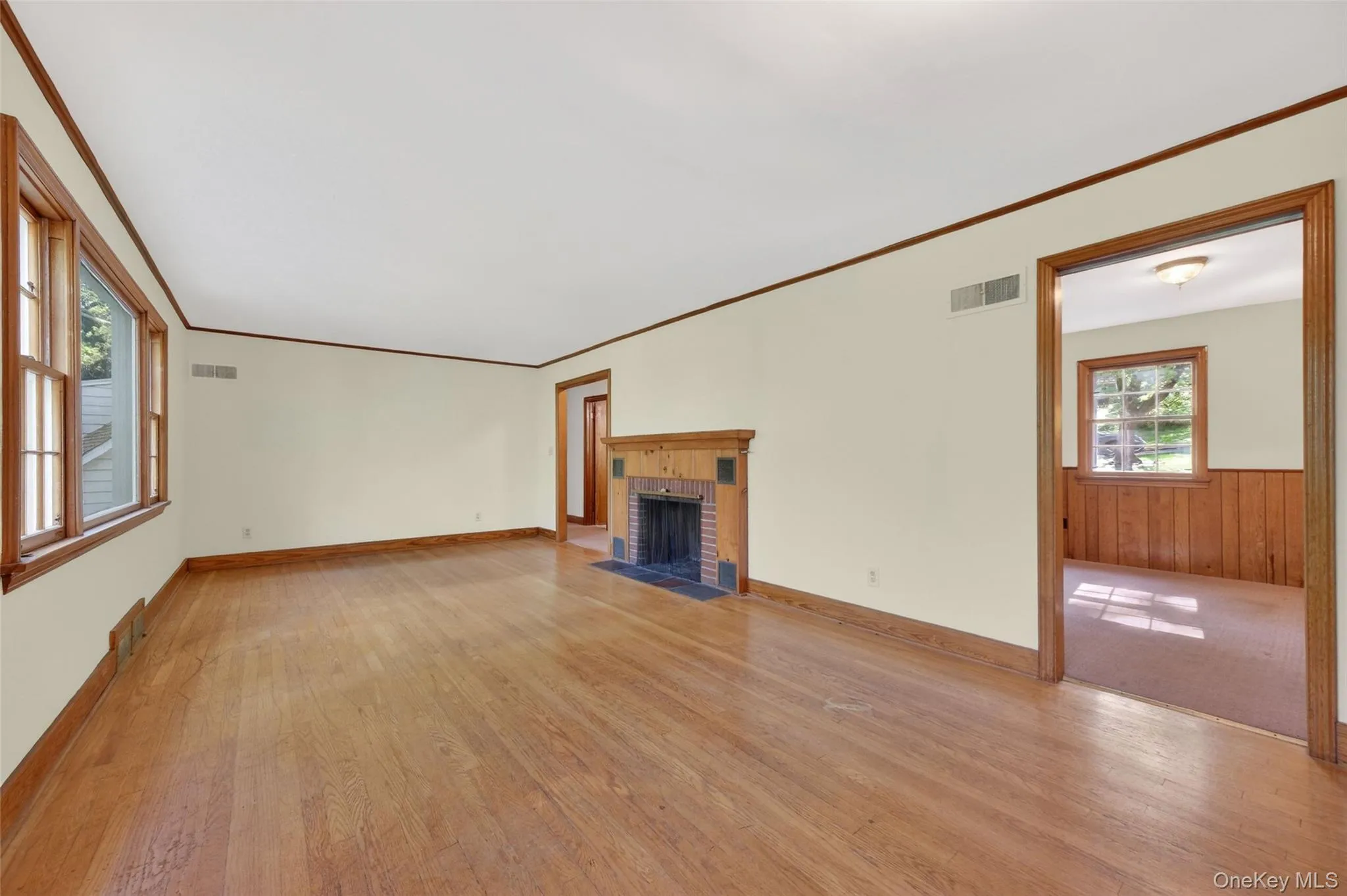 Living Room, Hardwood Floors, Wood Burning Fireplace Living Room, Hardwood Floors, Wood Burning Fireplace