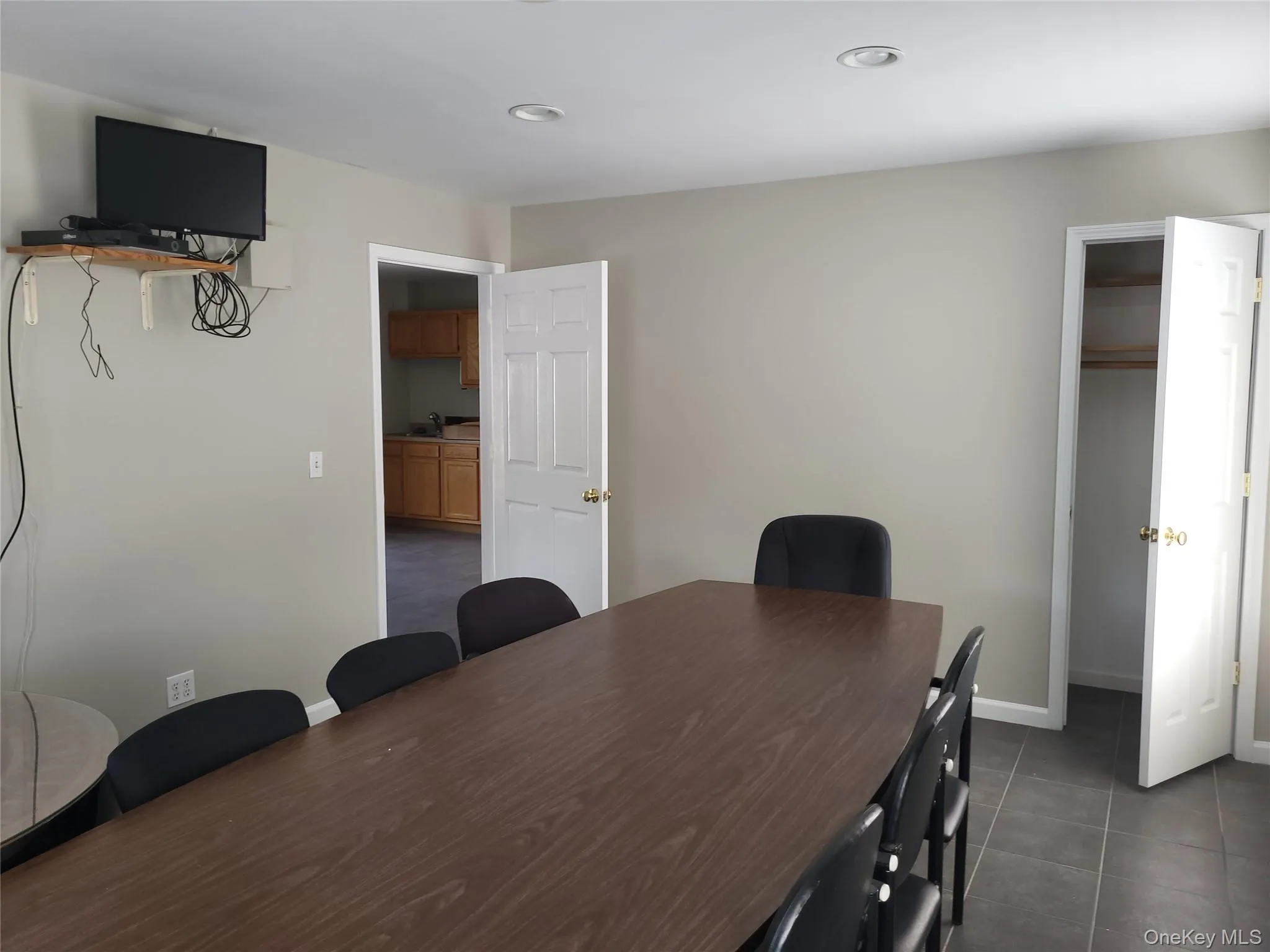 Conference room with a large table on the second floor Conference room with a large table on the second floor