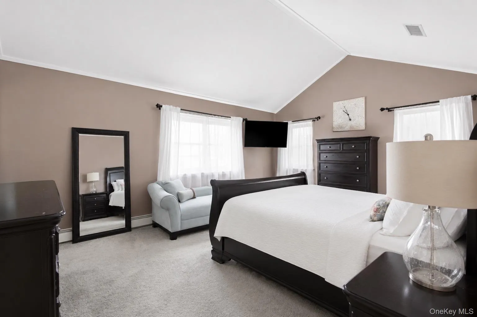 primary Bedroom with Cathedral Ceilings primary Bedroom with Cathedral Ceilings