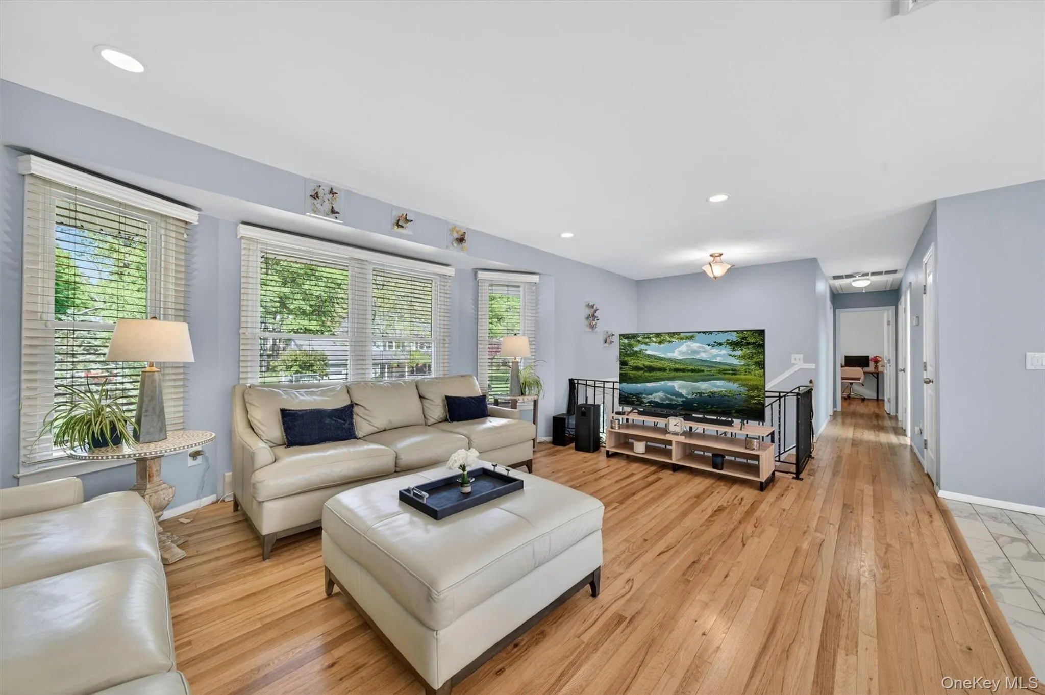 The bedrooms are down the hall away from the entertaining rooms. The bedrooms are down the hall away from the entertaining rooms.