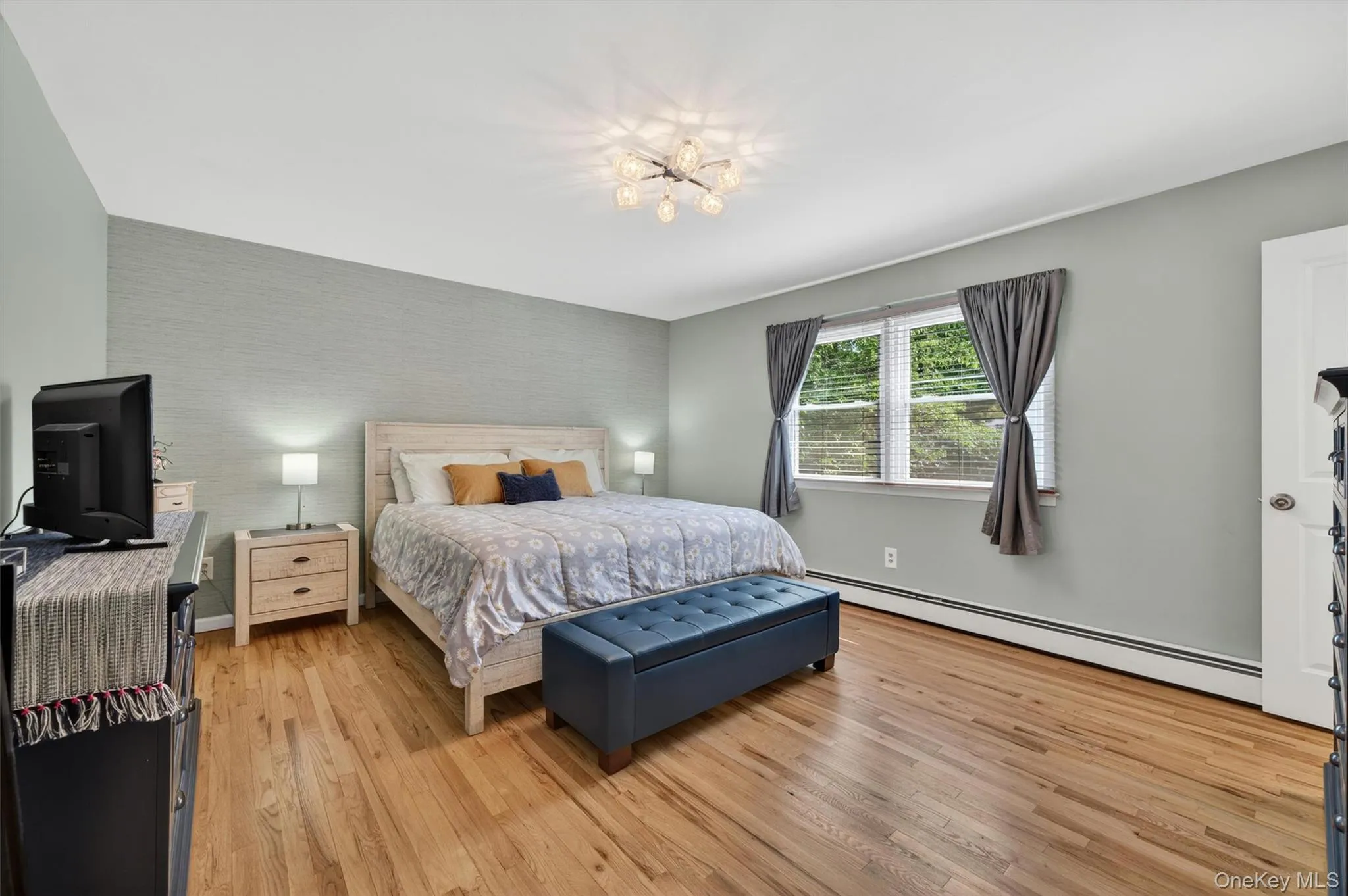 There is room for a king bed if you desire. There is room for a king bed if you desire.