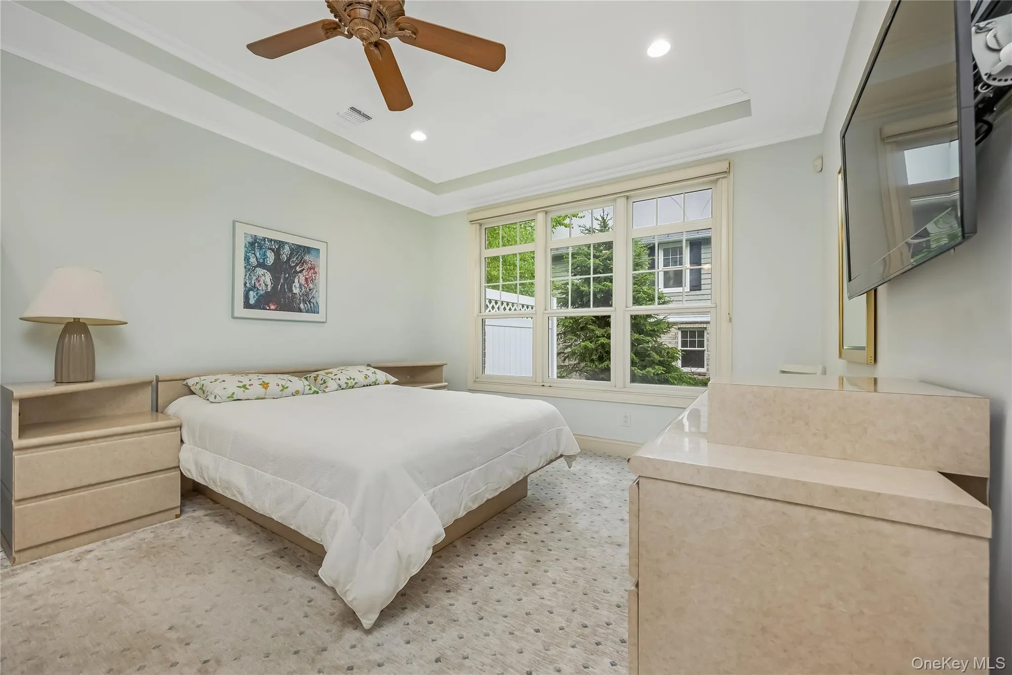 Bright and airy primary bedroom Bright and airy primary bedroom