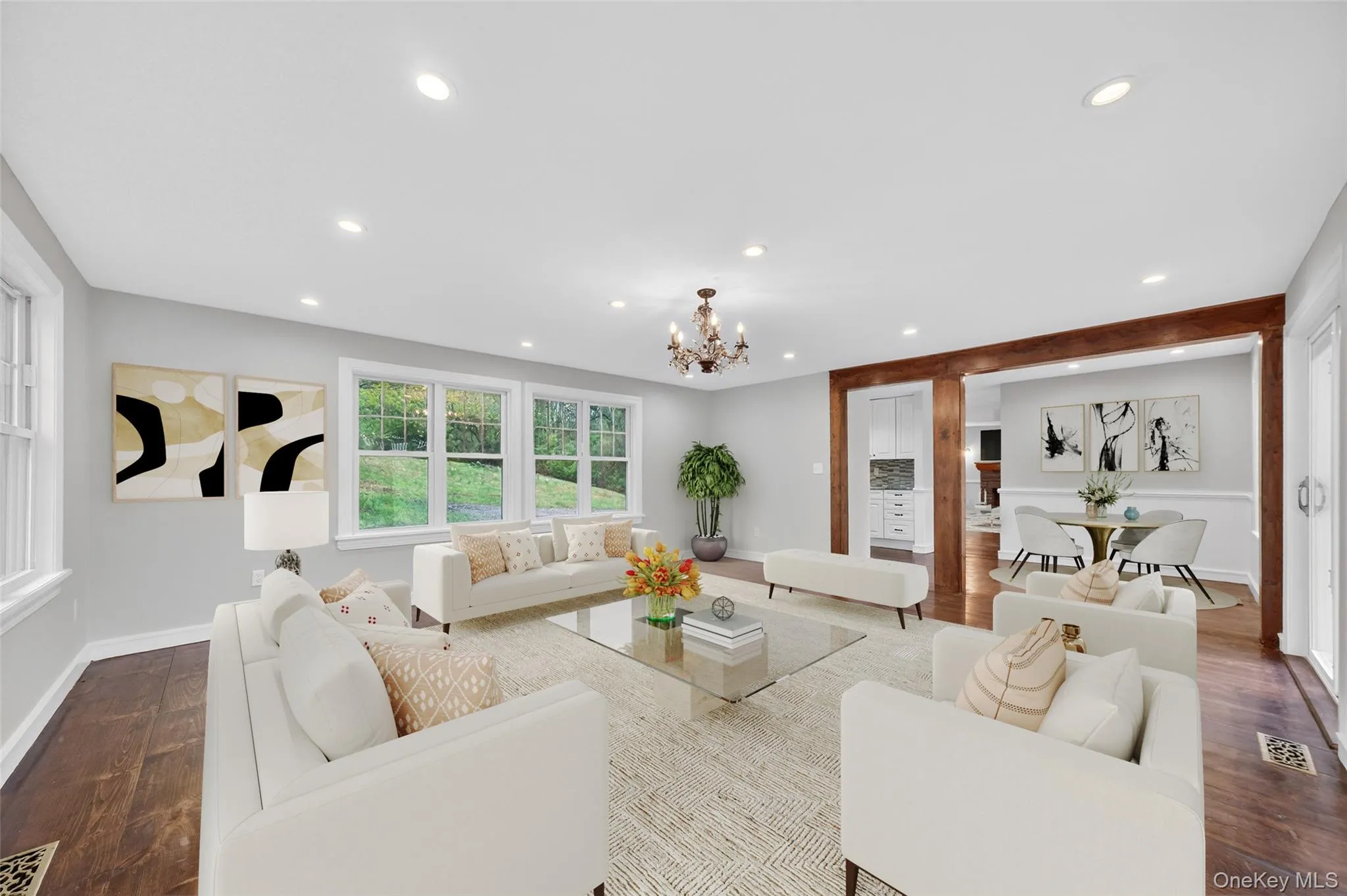 Virtually staged living room. Virtually staged living room.