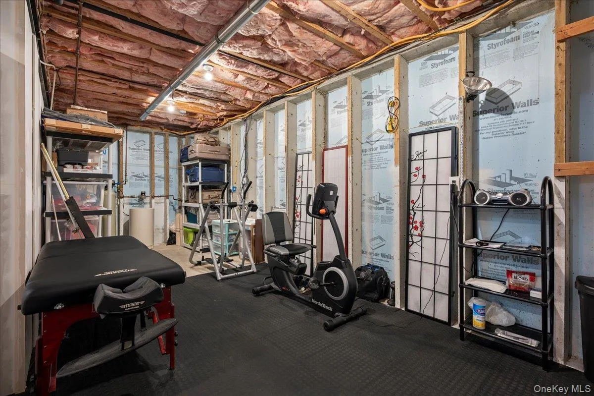 Storage room is being used as exercise room Storage room is being used as exercise room
