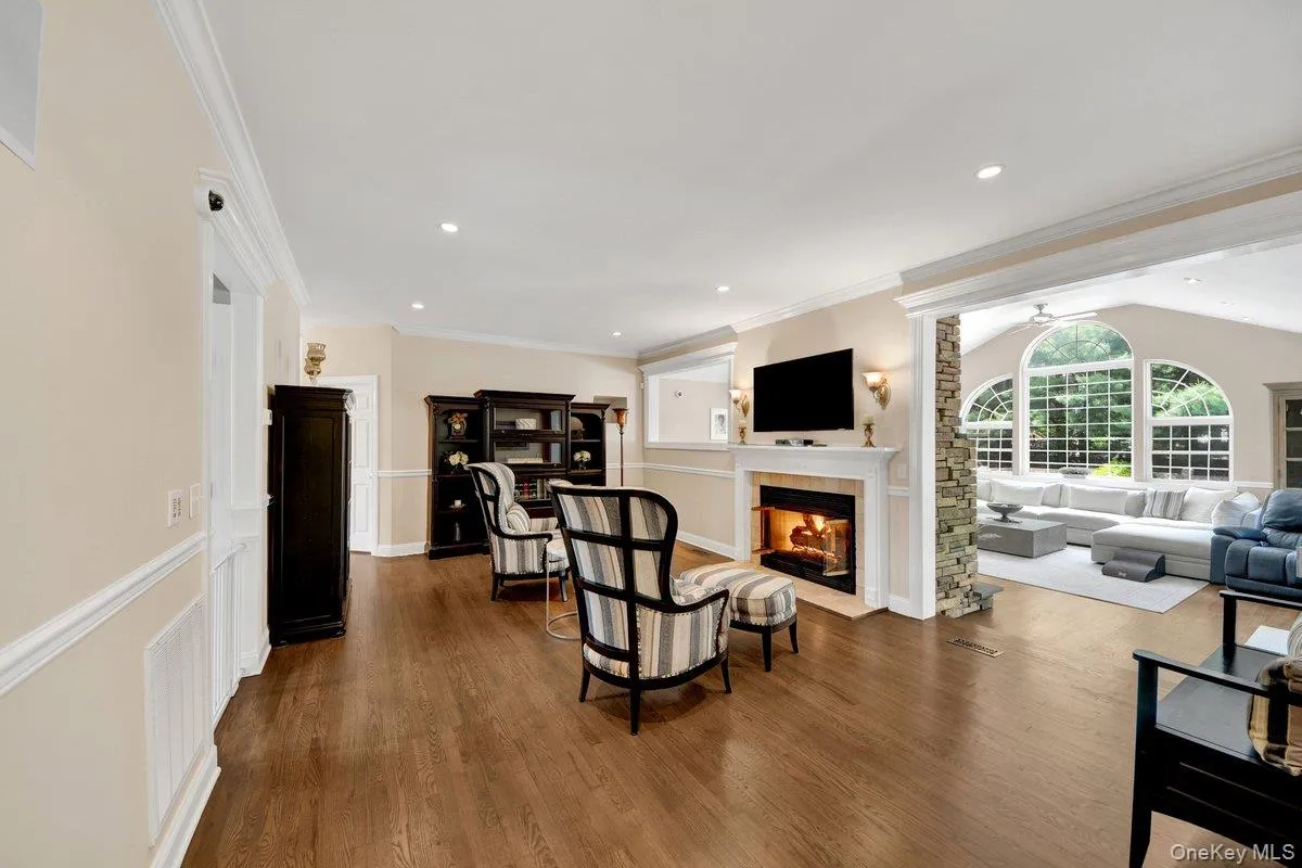 Sophisticated Library with Cozy Gas Fireplace Sophisticated Library with Cozy Gas Fireplace