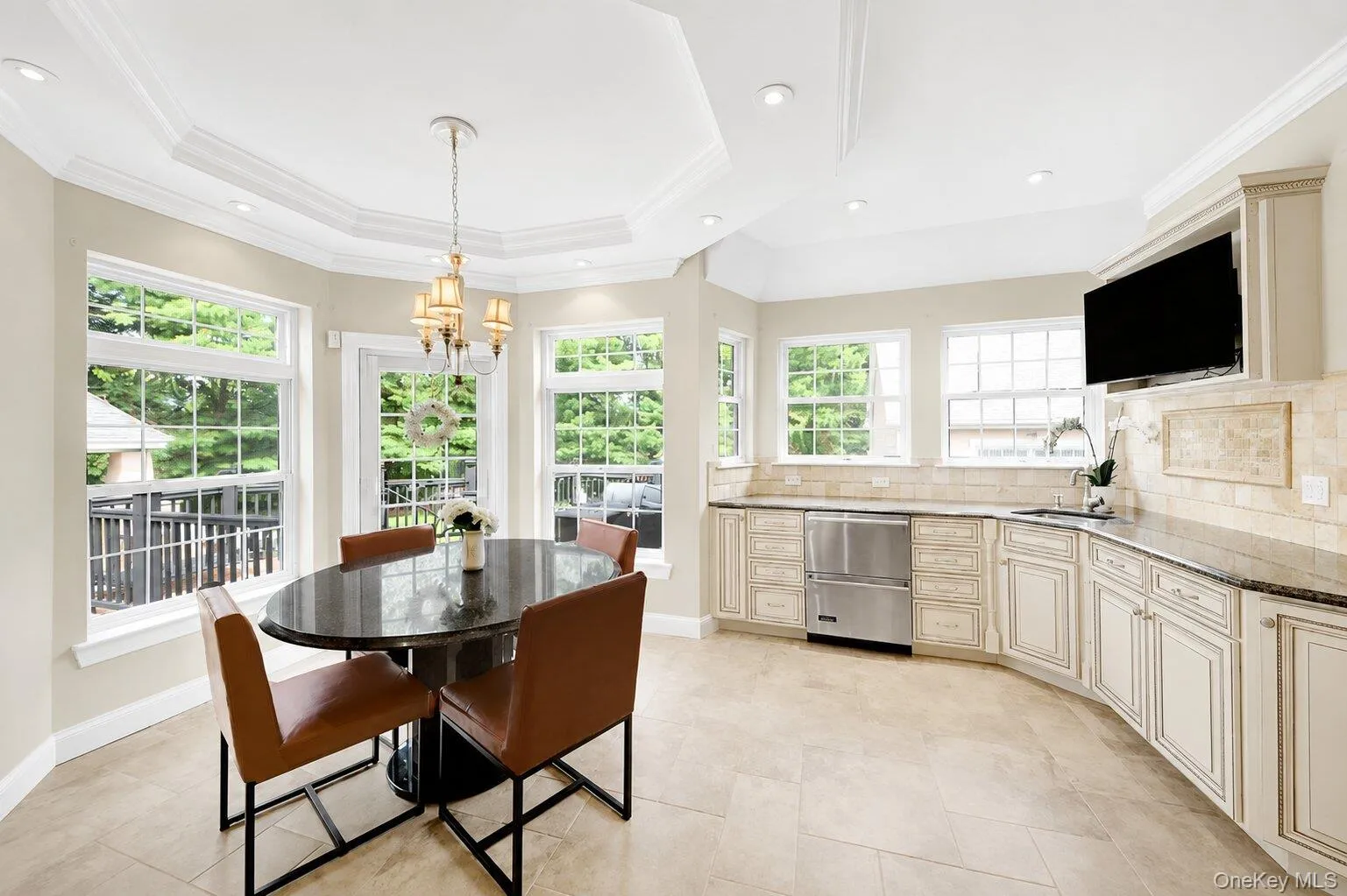 Kitchen Dining Area w. Granite Table / Door to Trex Deck Kitchen Dining Area w. Granite Table / Door to Trex Deck