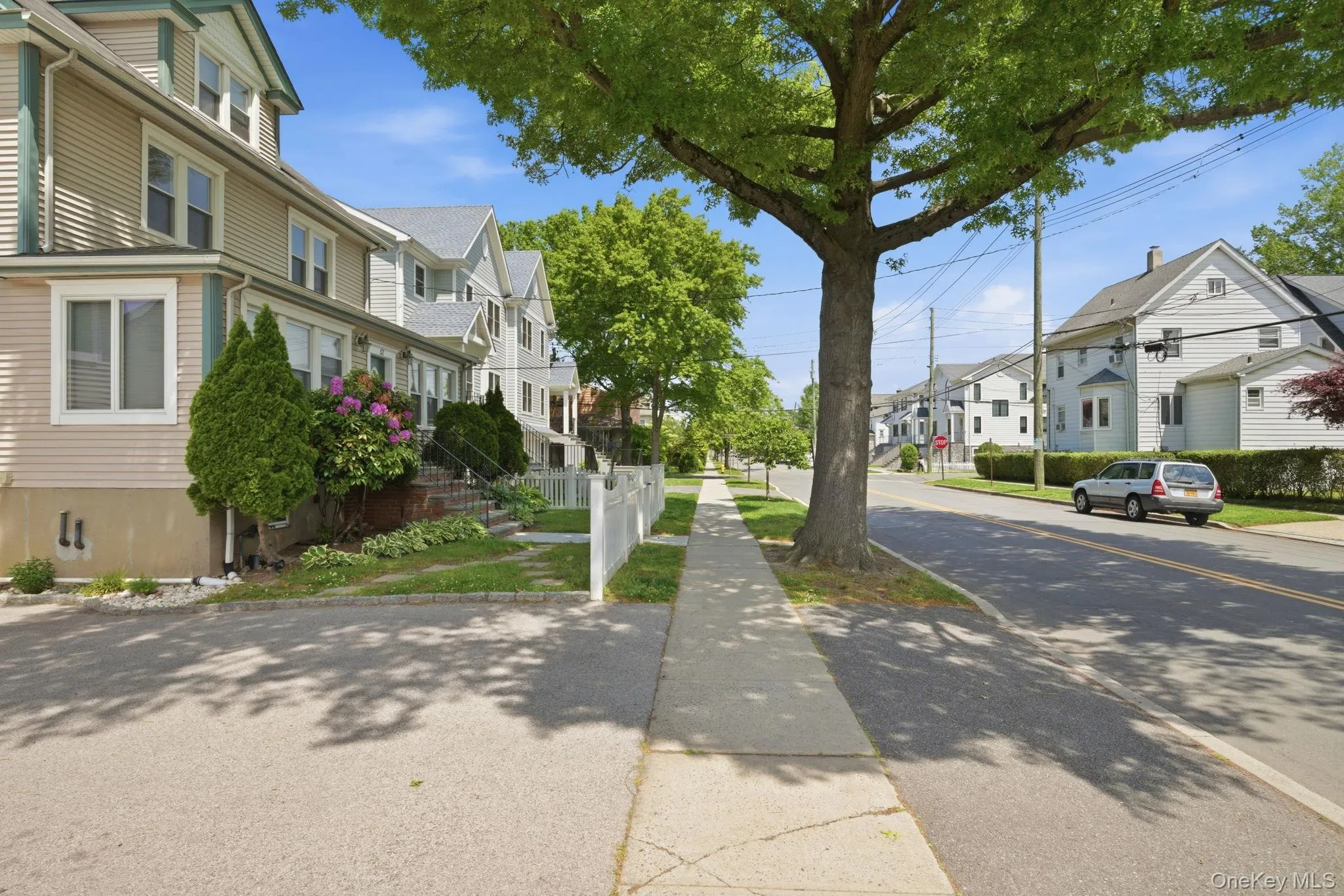 Street view featuring a paved road, concrete sidewalk, and established trees beautiful and peaceful block walking distance to all, train, restaurants, schools, shopping, etc. Street view featuring a paved road, concrete sidewalk, and established trees beautiful and peaceful block walking distance to all, train, restaurants, schools, shopping, etc.