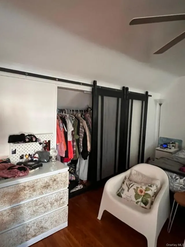 Barn style built in spacious closets Barn style built in spacious closets