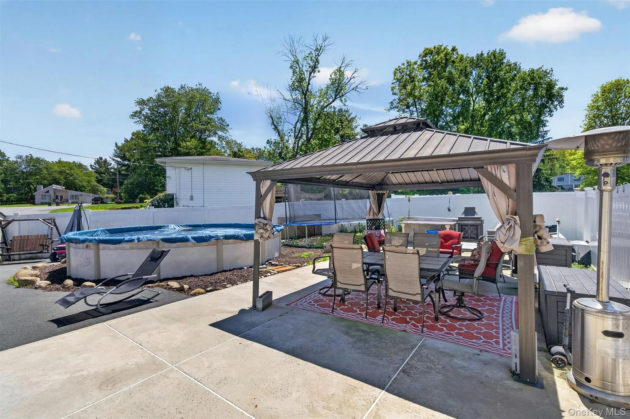 Outdoor entertainment area - above ground pool Outdoor entertainment area - above ground pool