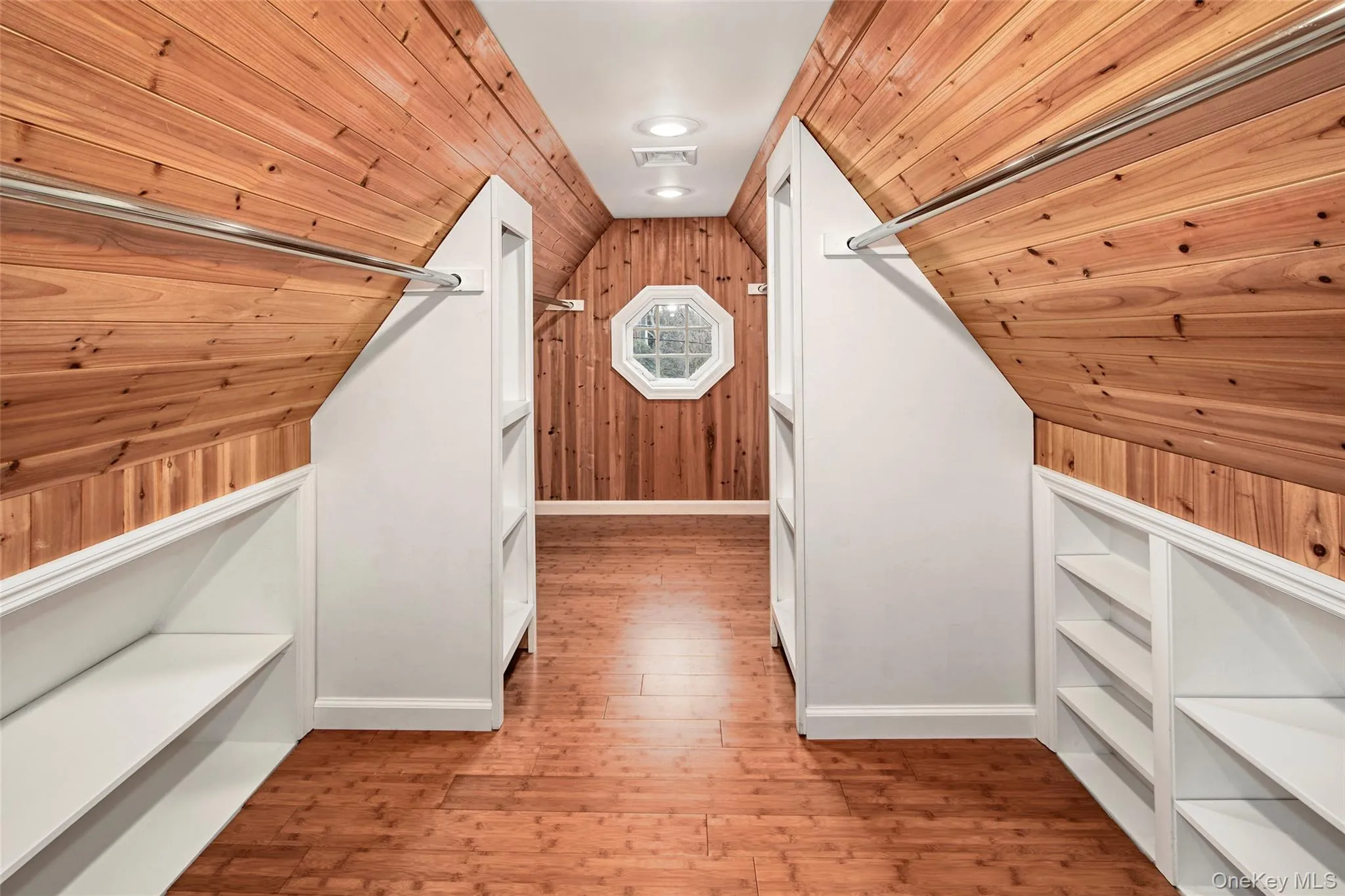 Fabulous large walk in cedar closet with extra draw space Fabulous large walk in cedar closet with extra draw space