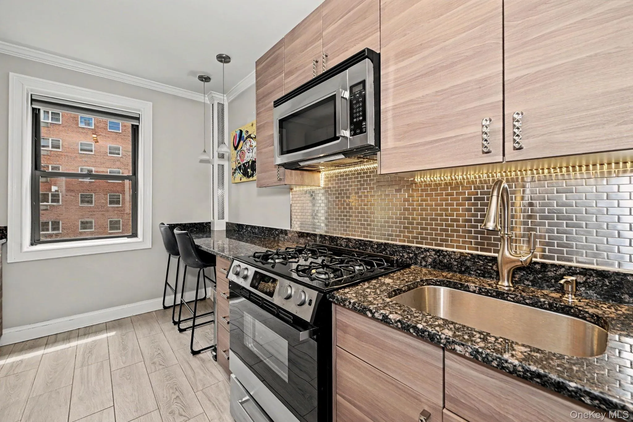 Kitchen with a sitting area. Kitchen with a sitting area.