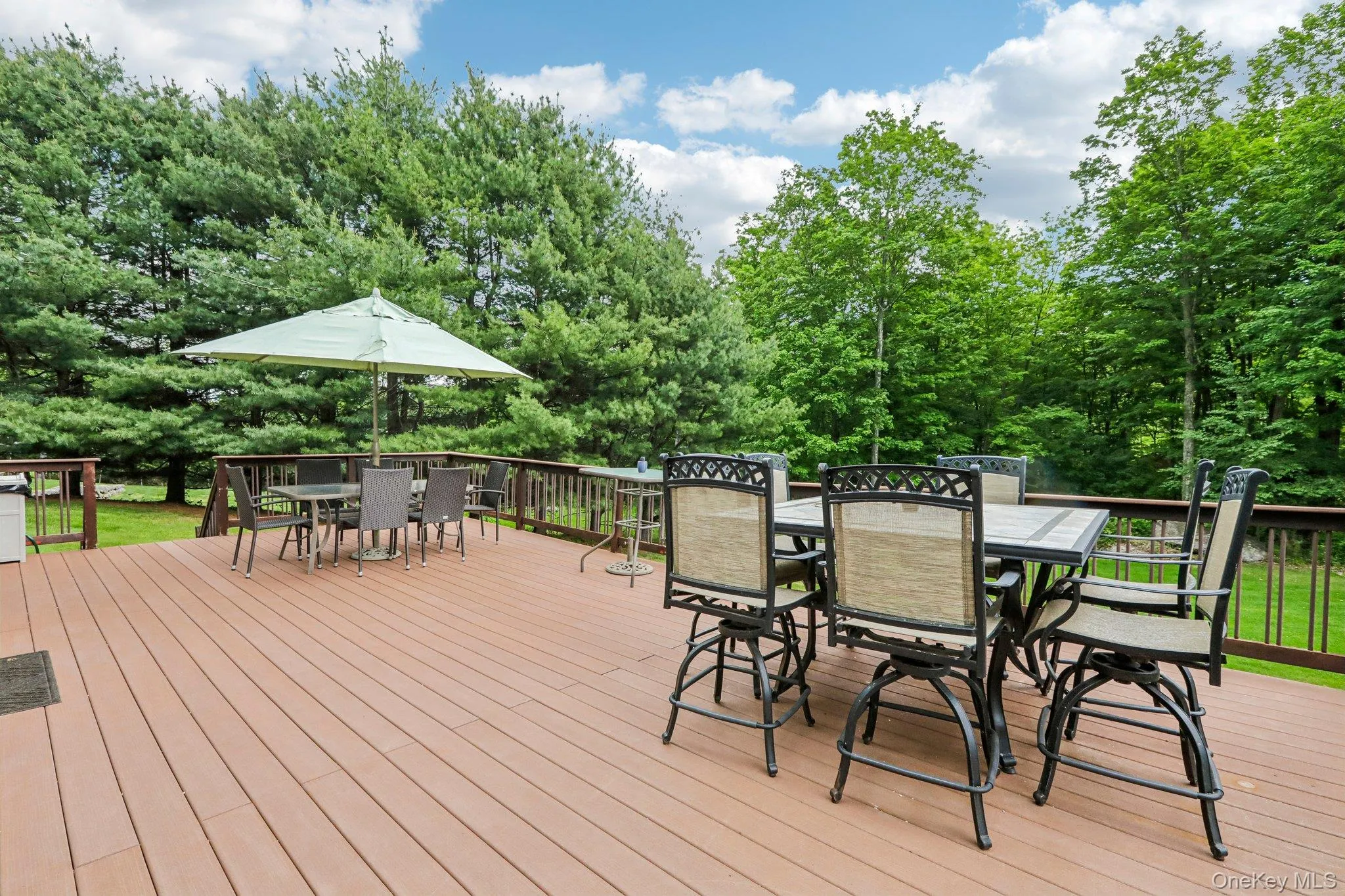 Large composite deck perfect for summer entertaining. Large composite deck perfect for summer entertaining.