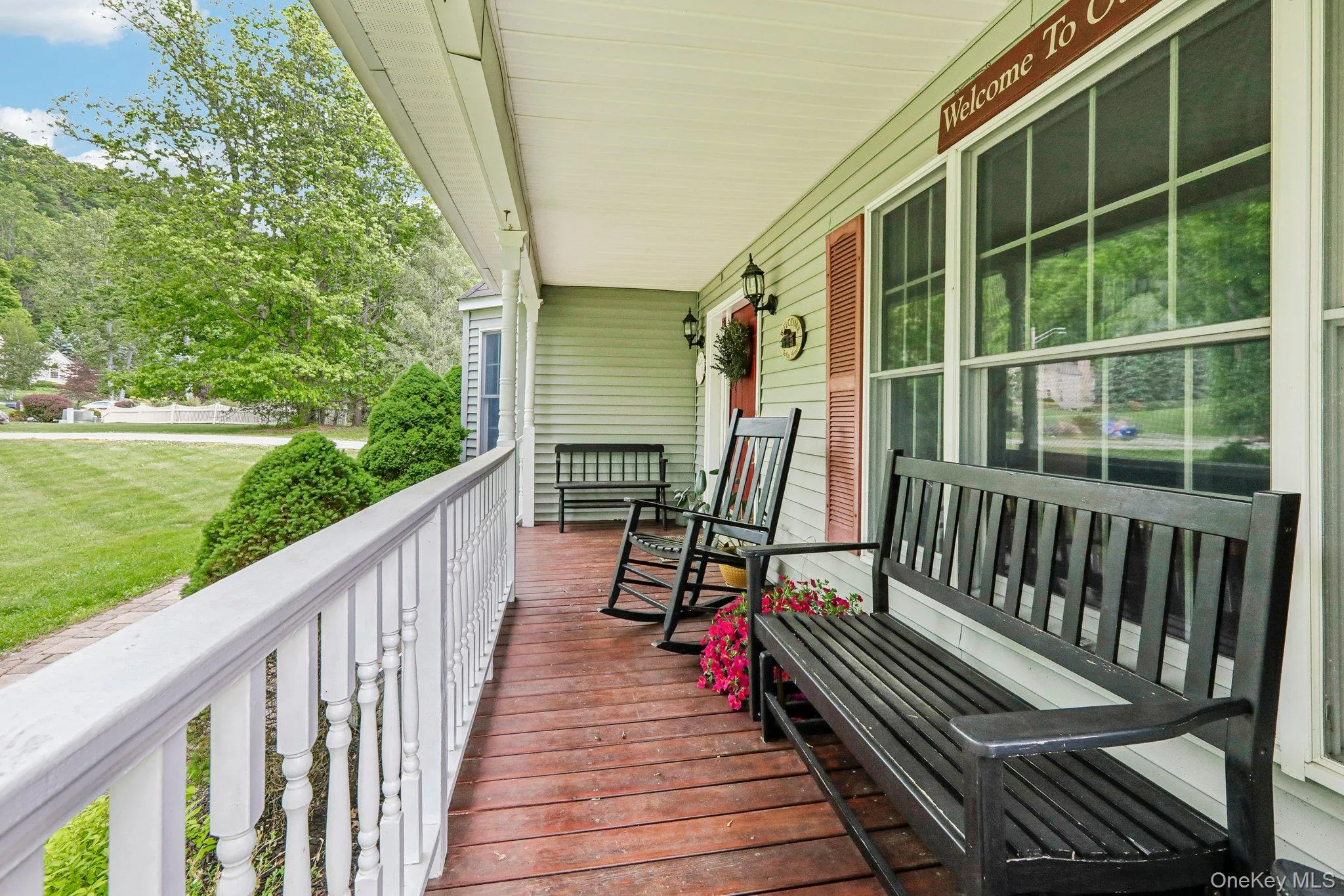 Welcoming front porch. Welcoming front porch.