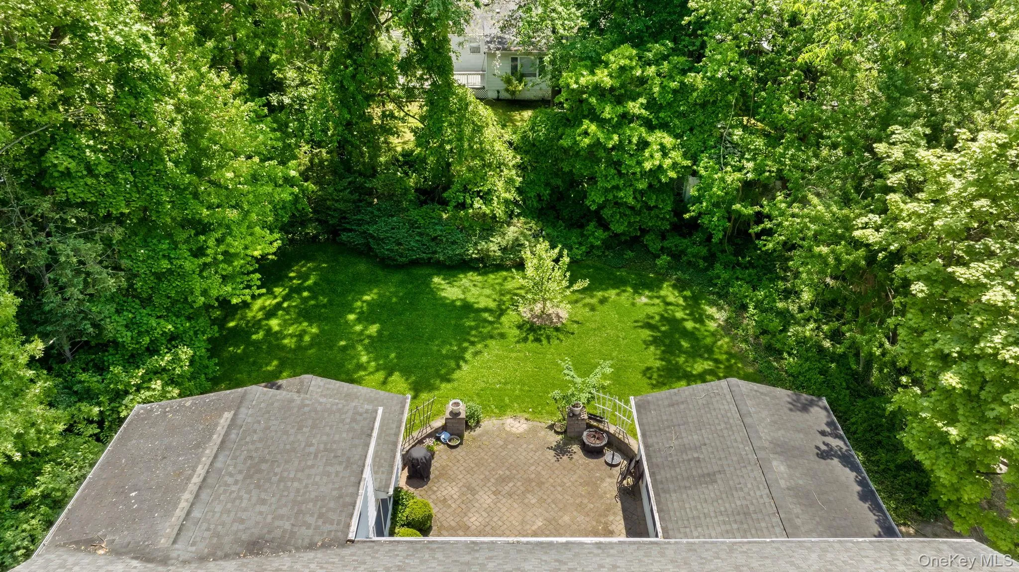 Aerial view of backyard Aerial view of backyard