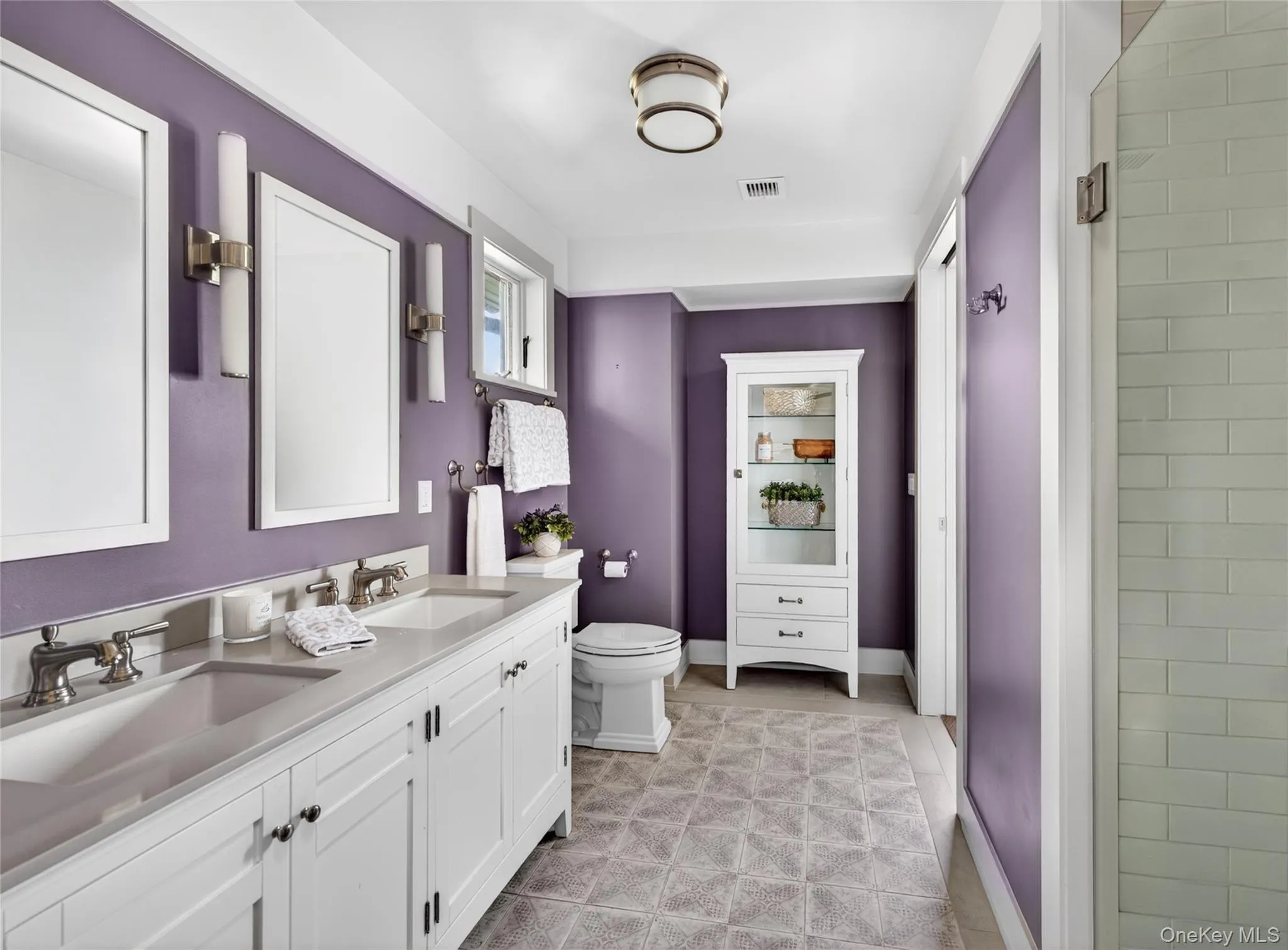 Jack and Jill bathroom with step-in shower Jack and Jill bathroom with step-in shower