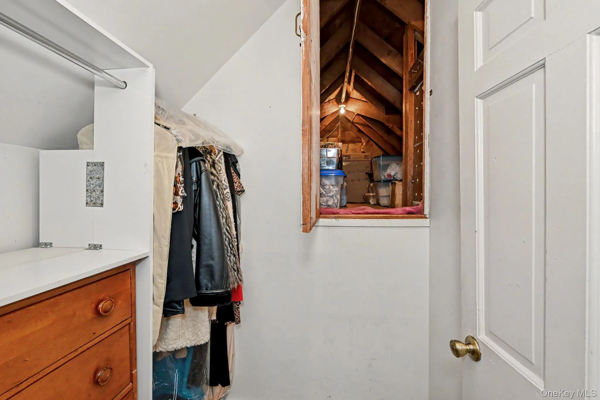 Attic storage through closet Attic storage through closet
