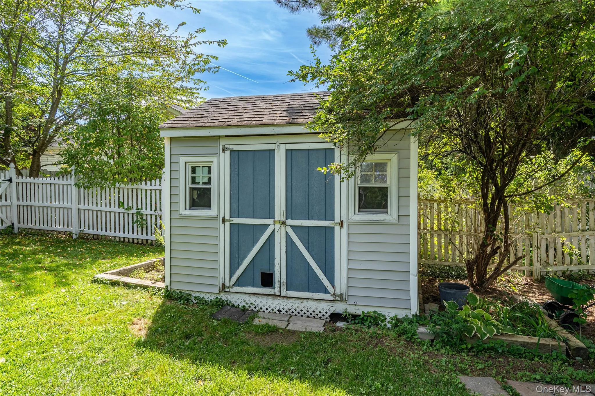 View of shed featuring a fenced backyard View of shed featuring a fenced backyard
