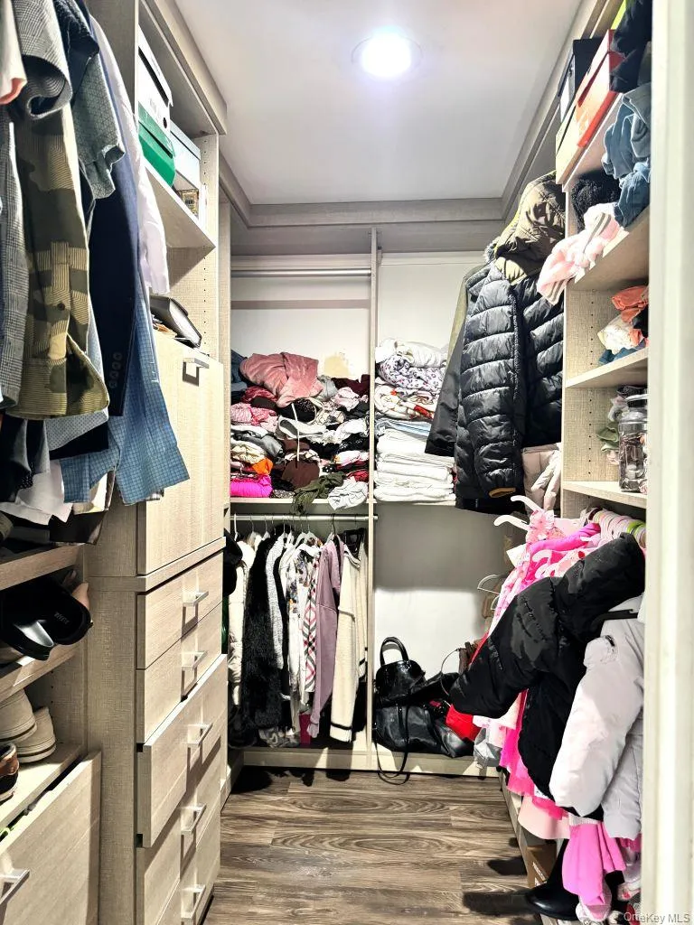 Walk-in closet with built-in organizer Walk-in closet with built-in organizer
