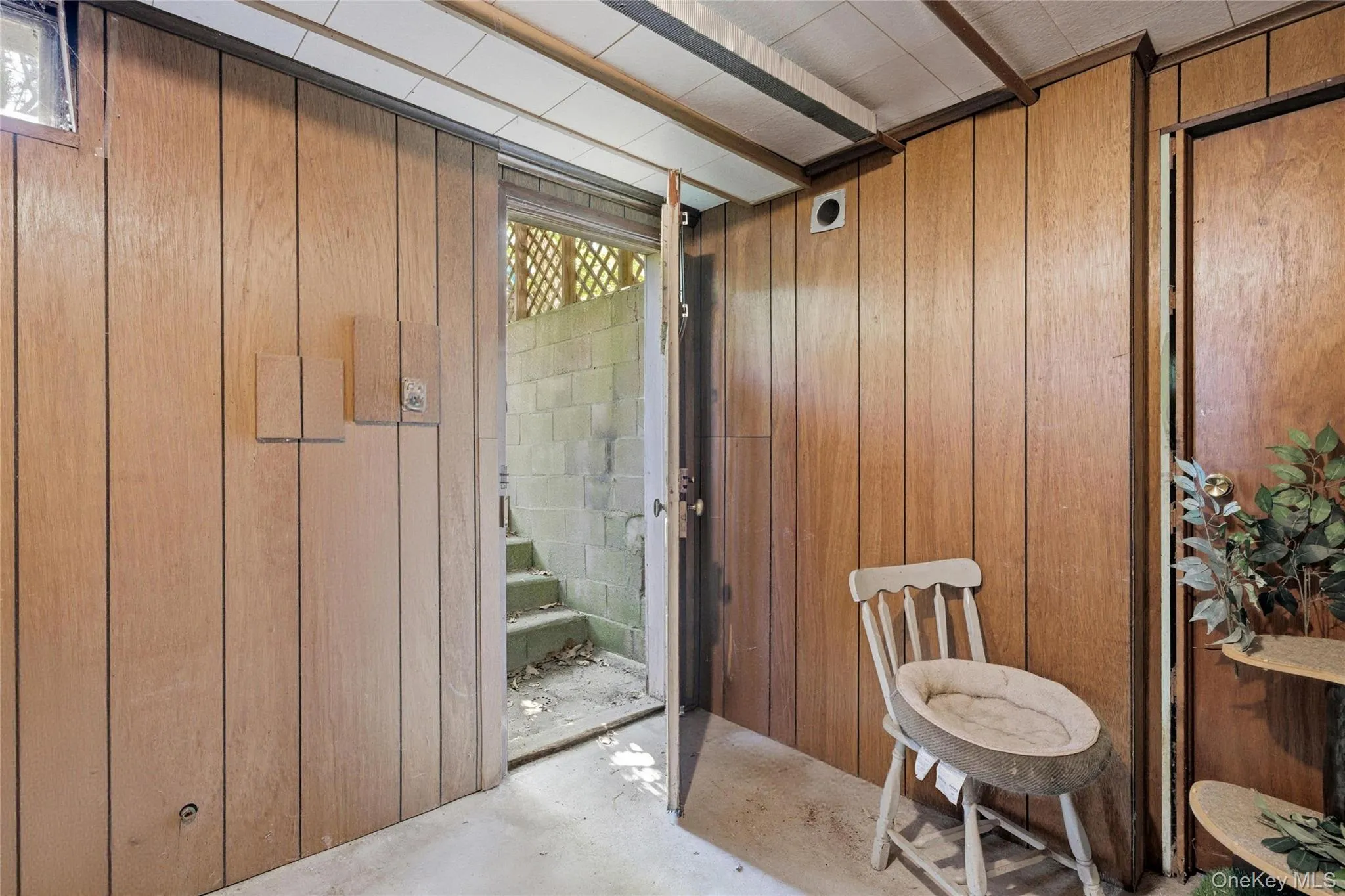 Outside Entrance to Yard in Basement Outside Entrance to Yard in Basement