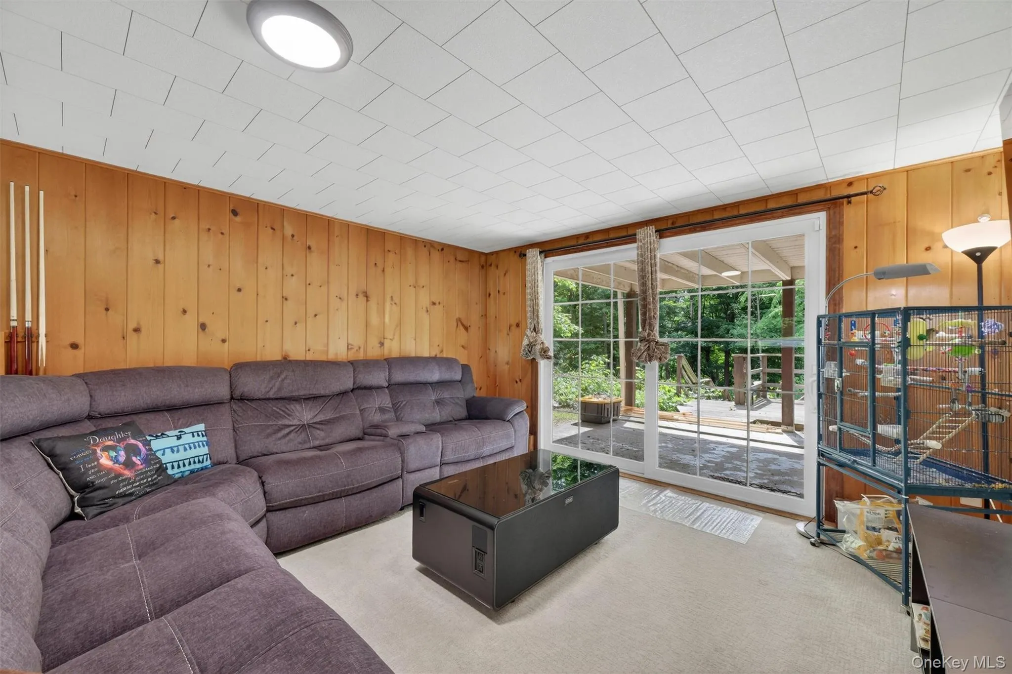 Lower Level Living Space with Newer Sliders to Patio. Lower Level Living Space with Newer Sliders to Patio.