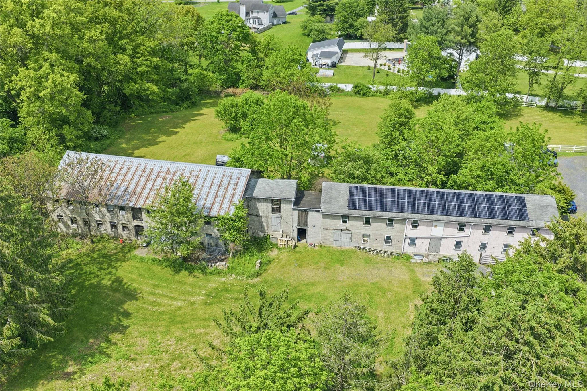 Aerial View Barns 2 and 3. Aerial View Barns 2 and 3.
