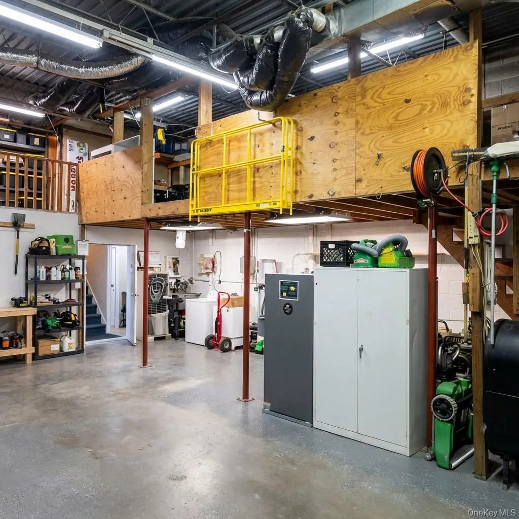 Warehouse with mezzanine storage Warehouse with mezzanine storage