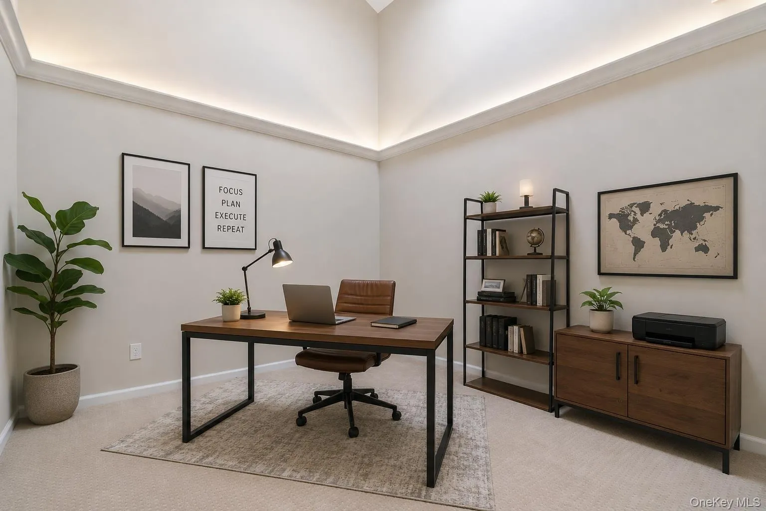 Virtually staged as office Virtually staged as office