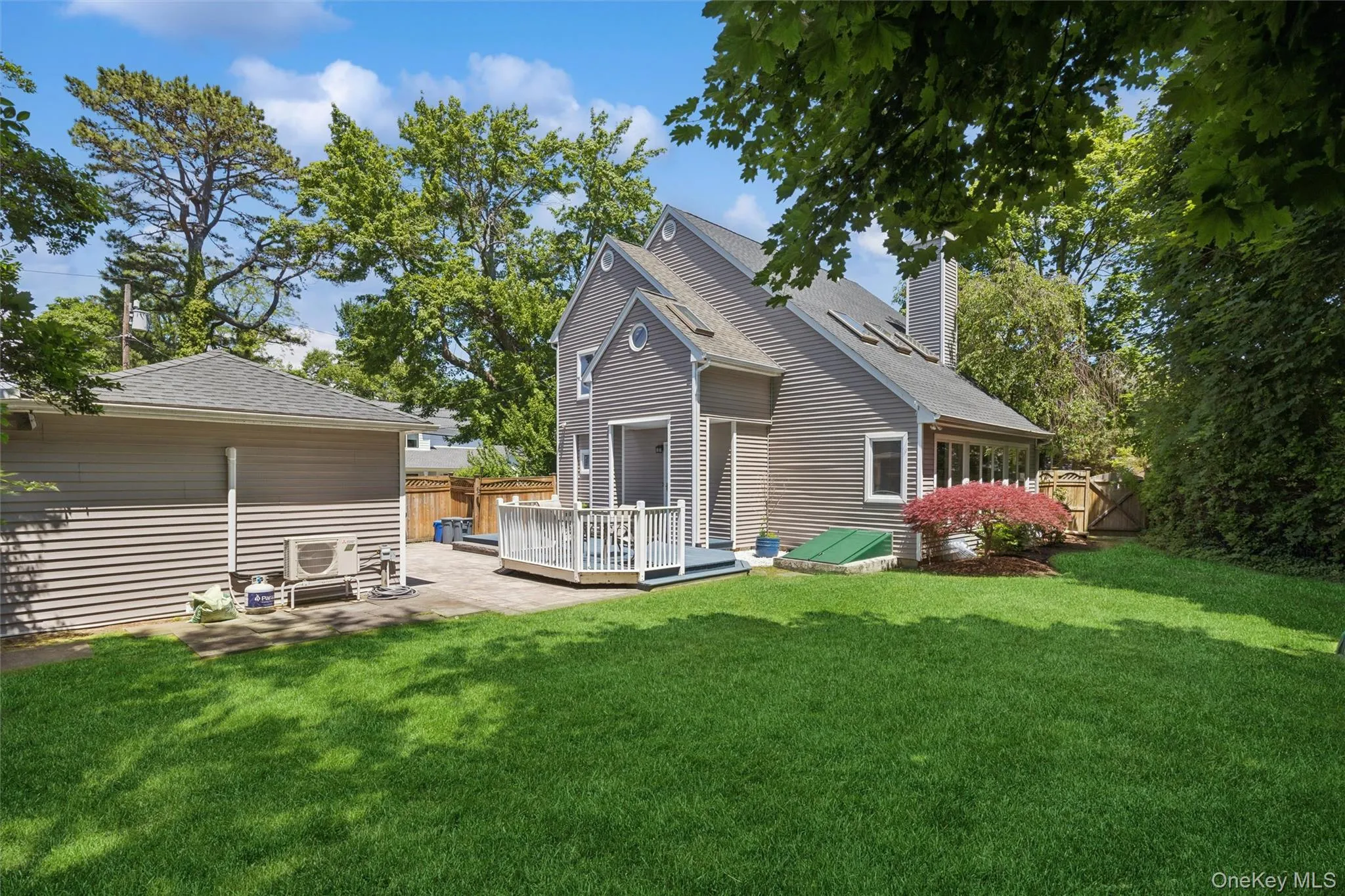 Back yard-flat useable and manicured Back yard-flat useable and manicured