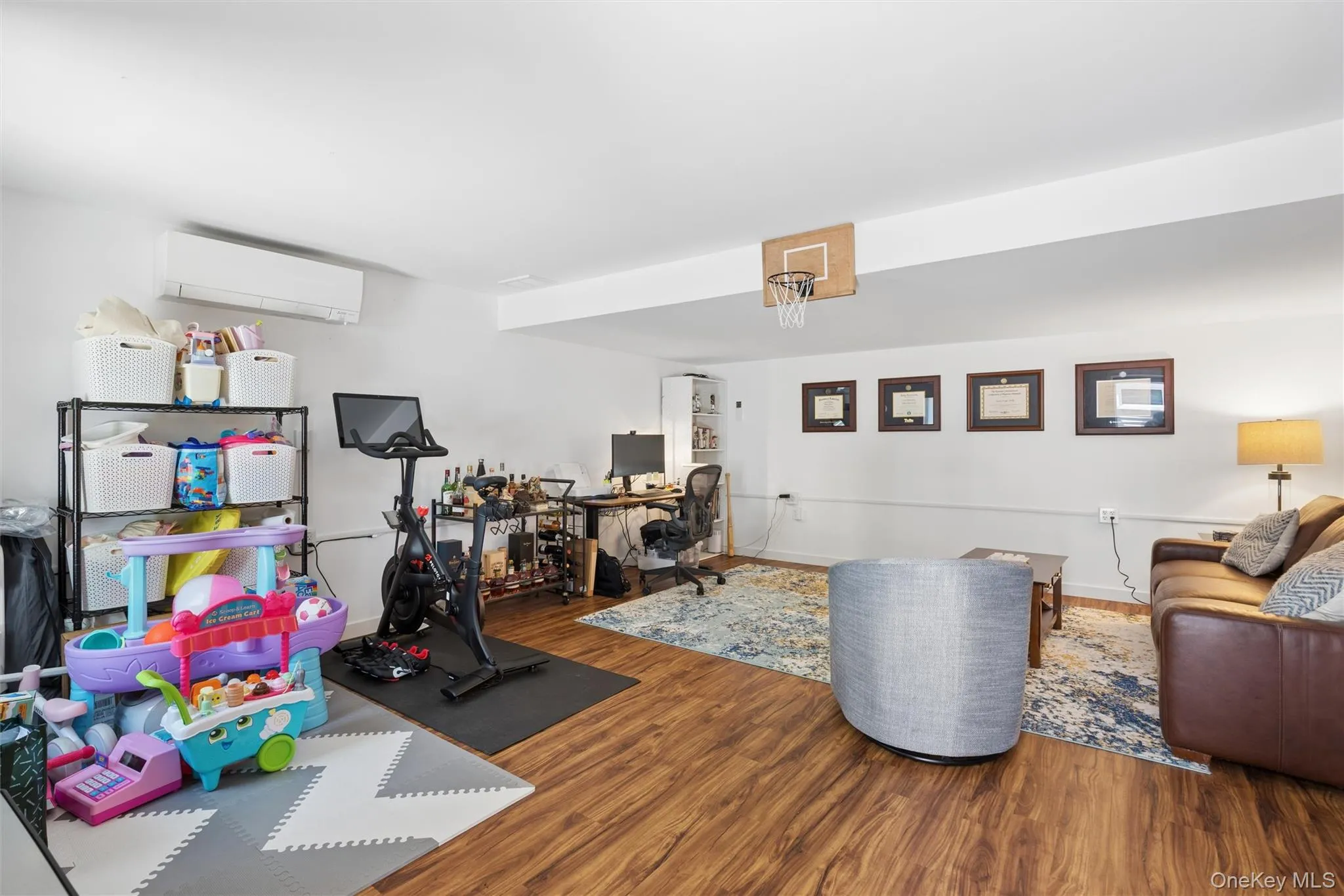 Converted 2 car garage. Multi-use office, gym, play room etc could easily be converted back to garage Converted 2 car garage. Multi-use office, gym, play room etc could easily be converted back to garage