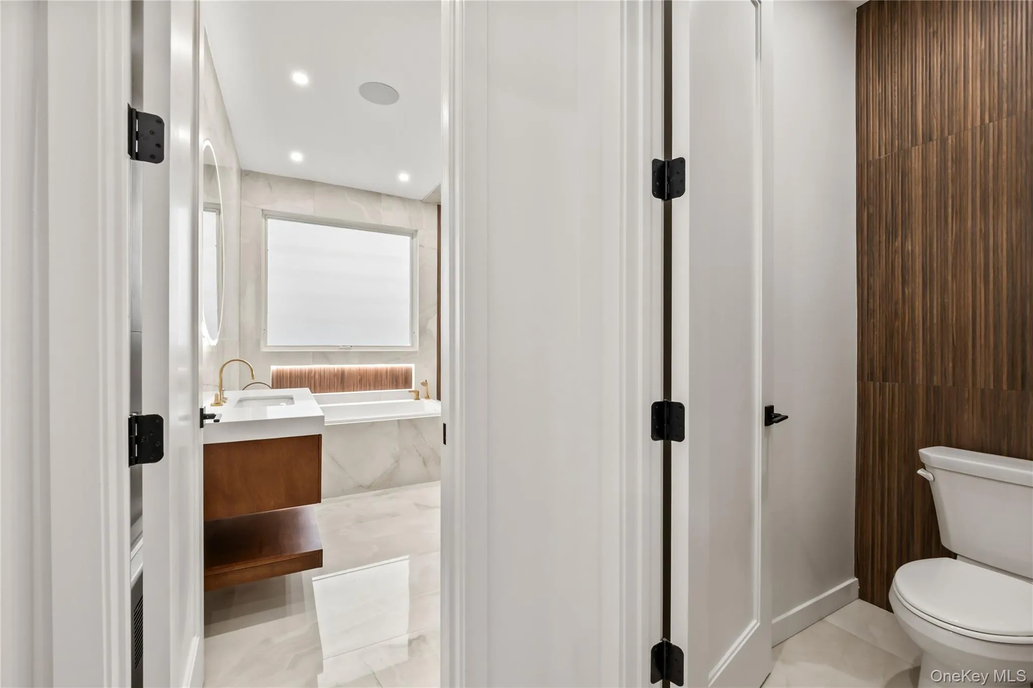 Master lavatory, and view of Spa like bathroom Master lavatory, and view of Spa like bathroom