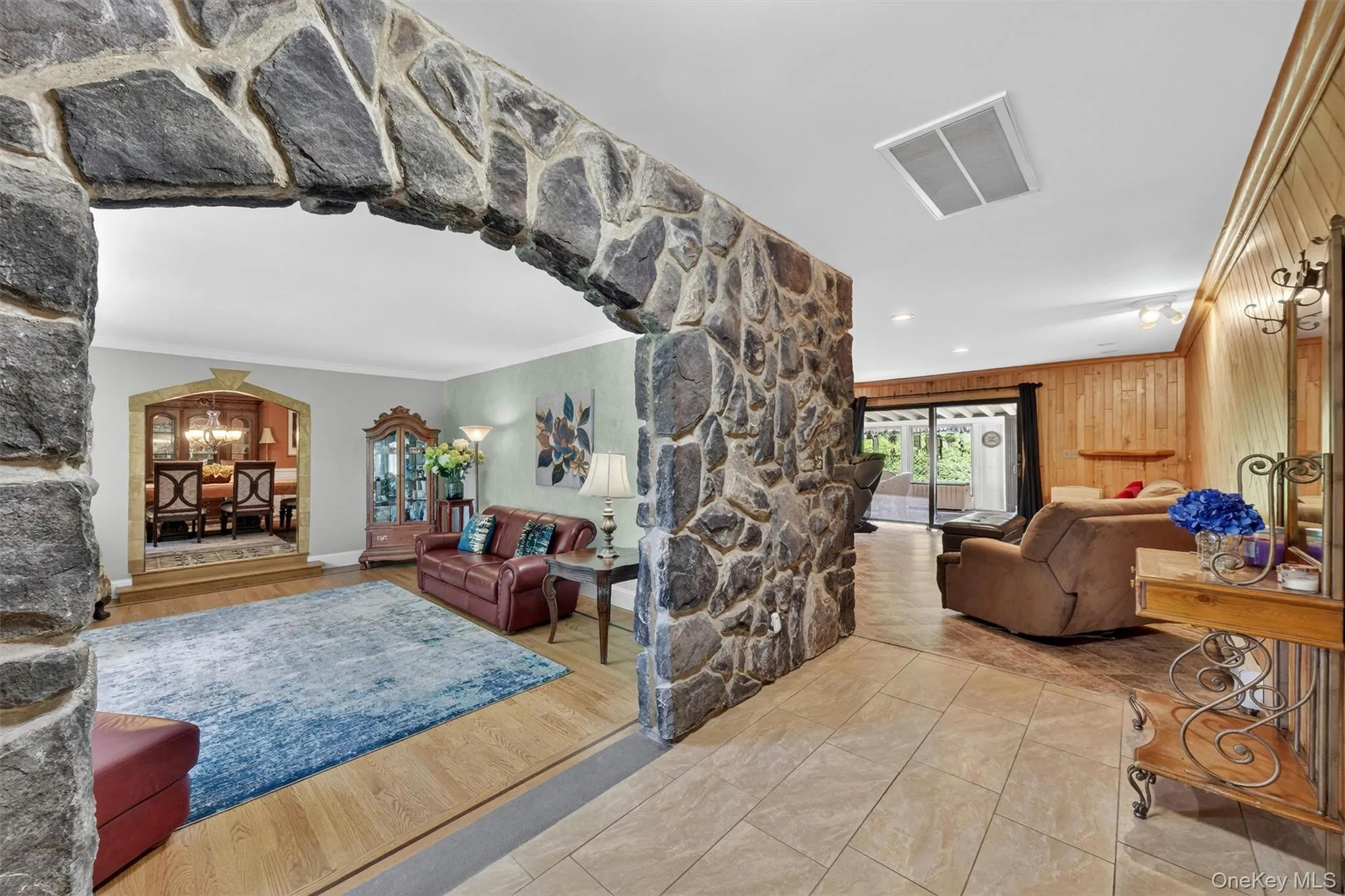 Entry leads into den and bedroom wing on the right. Entry leads into den and bedroom wing on the right.