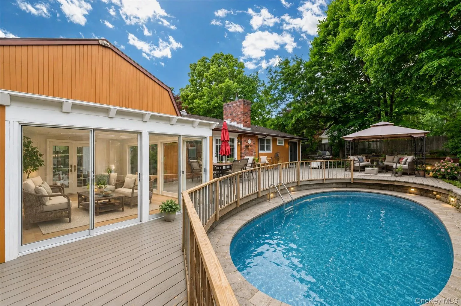 Virtually Enhanced Sun Room and Pool Virtually Enhanced Sun Room and Pool