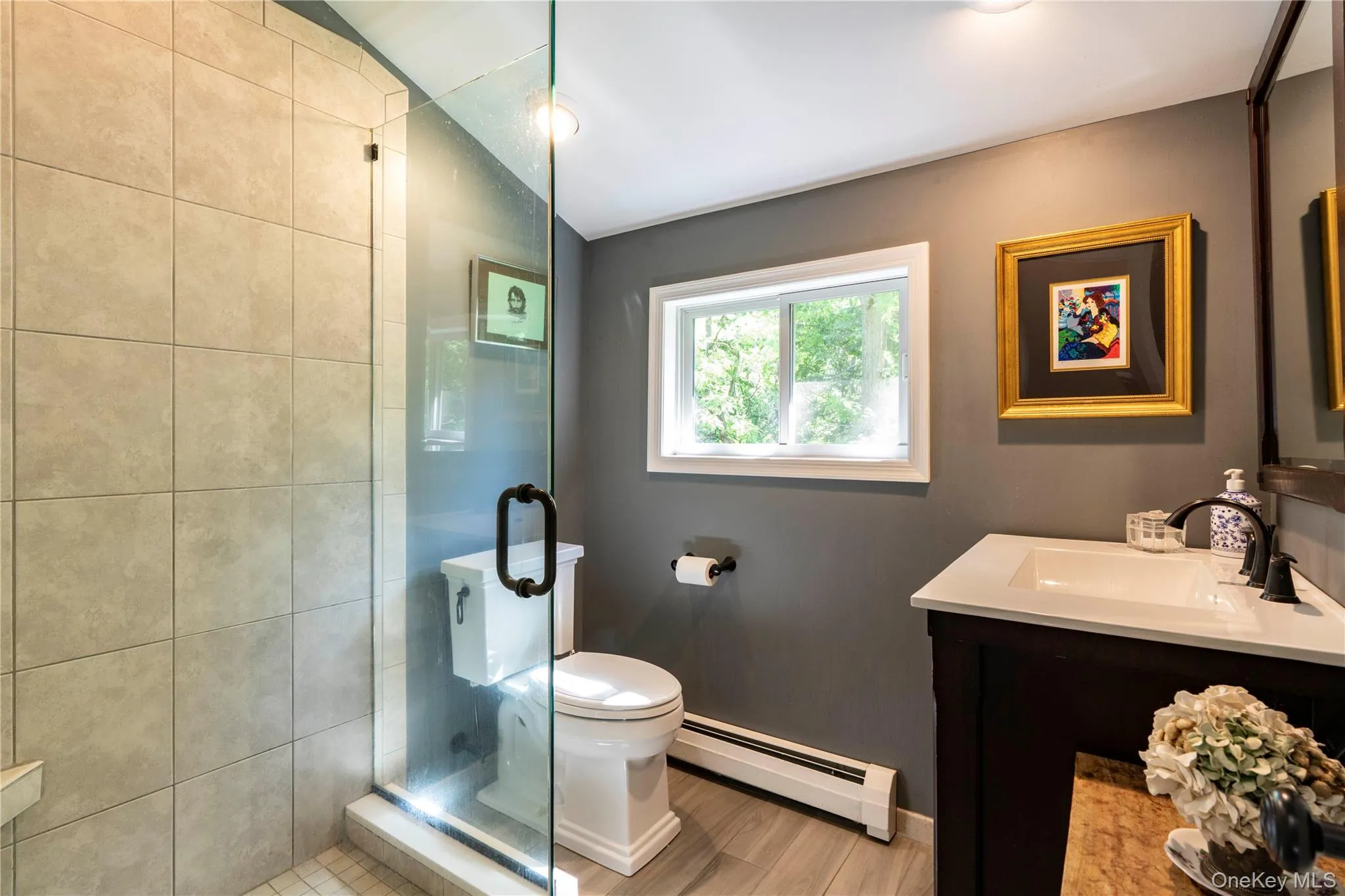 2nd Floor Full Bathroom with Glass-enclosed Tiled Shower 2nd Floor Full Bathroom with Glass-enclosed Tiled Shower